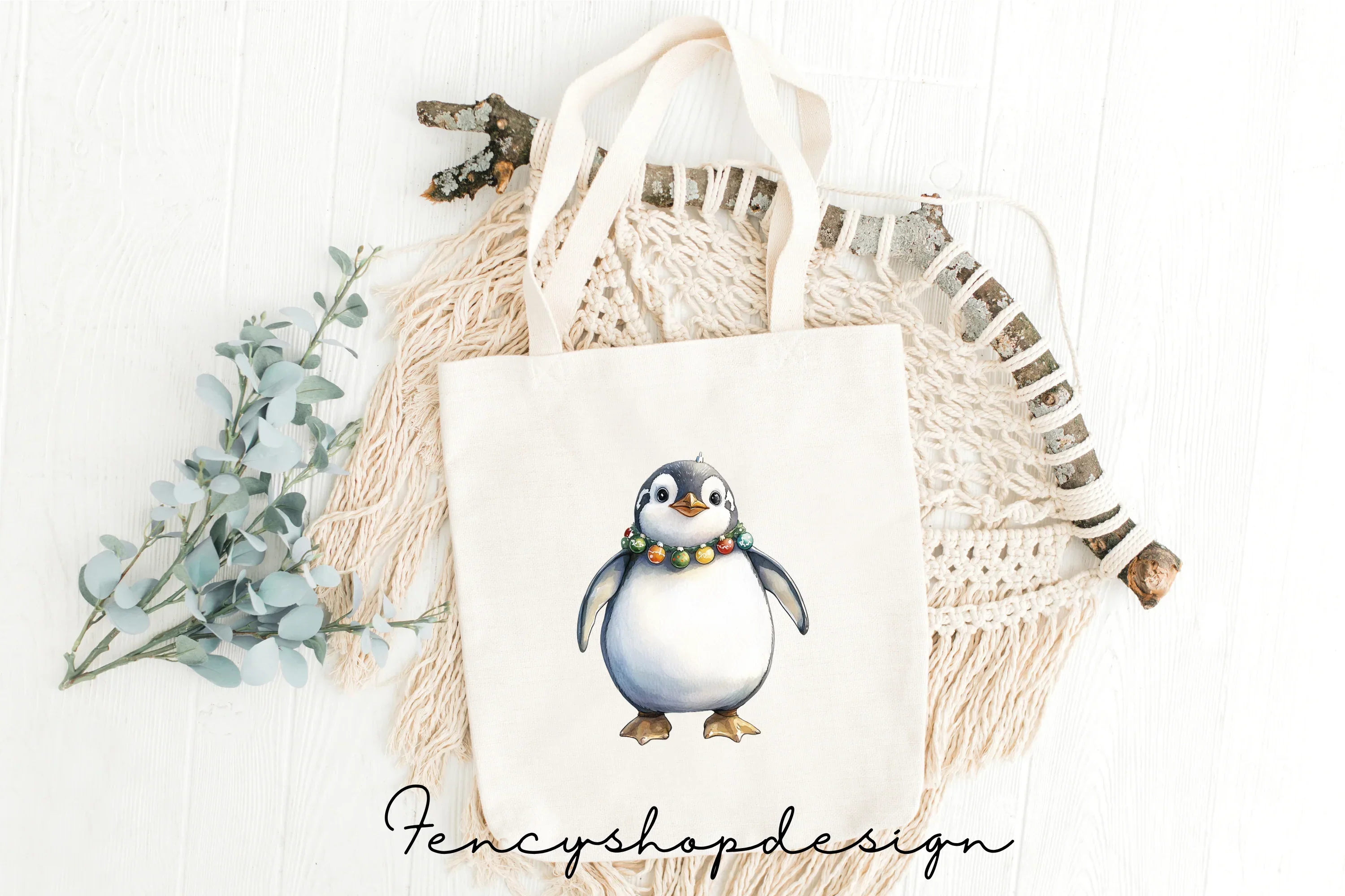 Adorable Christmas Penguin Clipart Bundle - Image 8