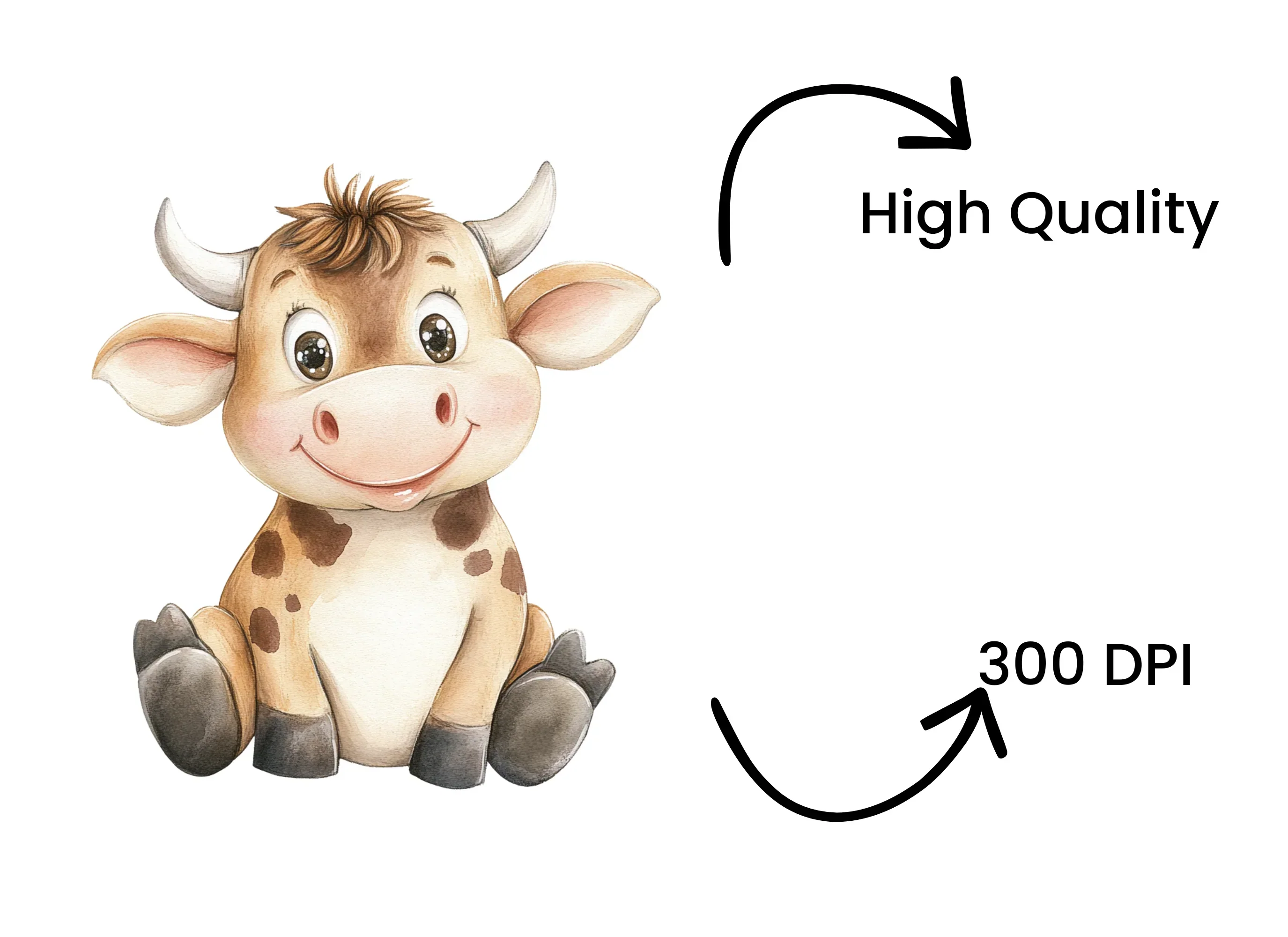 Adorable Cow Clipart Bundle - Image 4