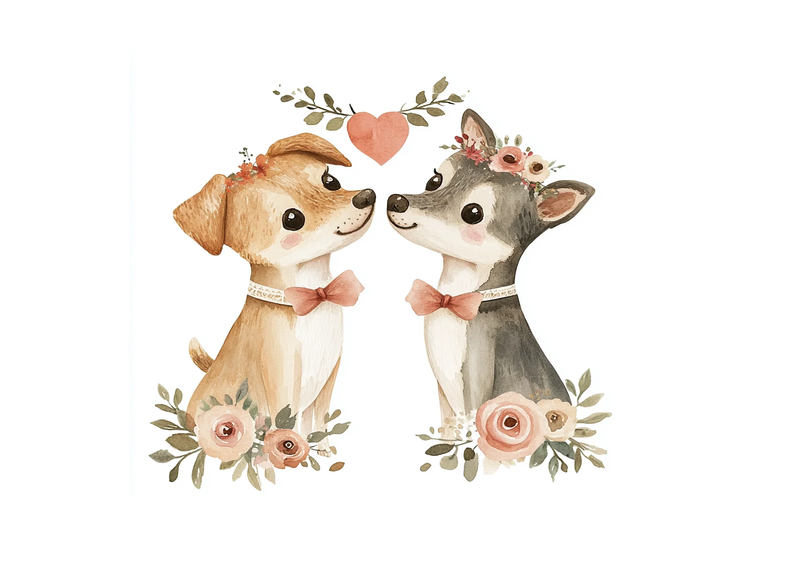 Adorable Dog Couples Clipart Bundle - Image 3