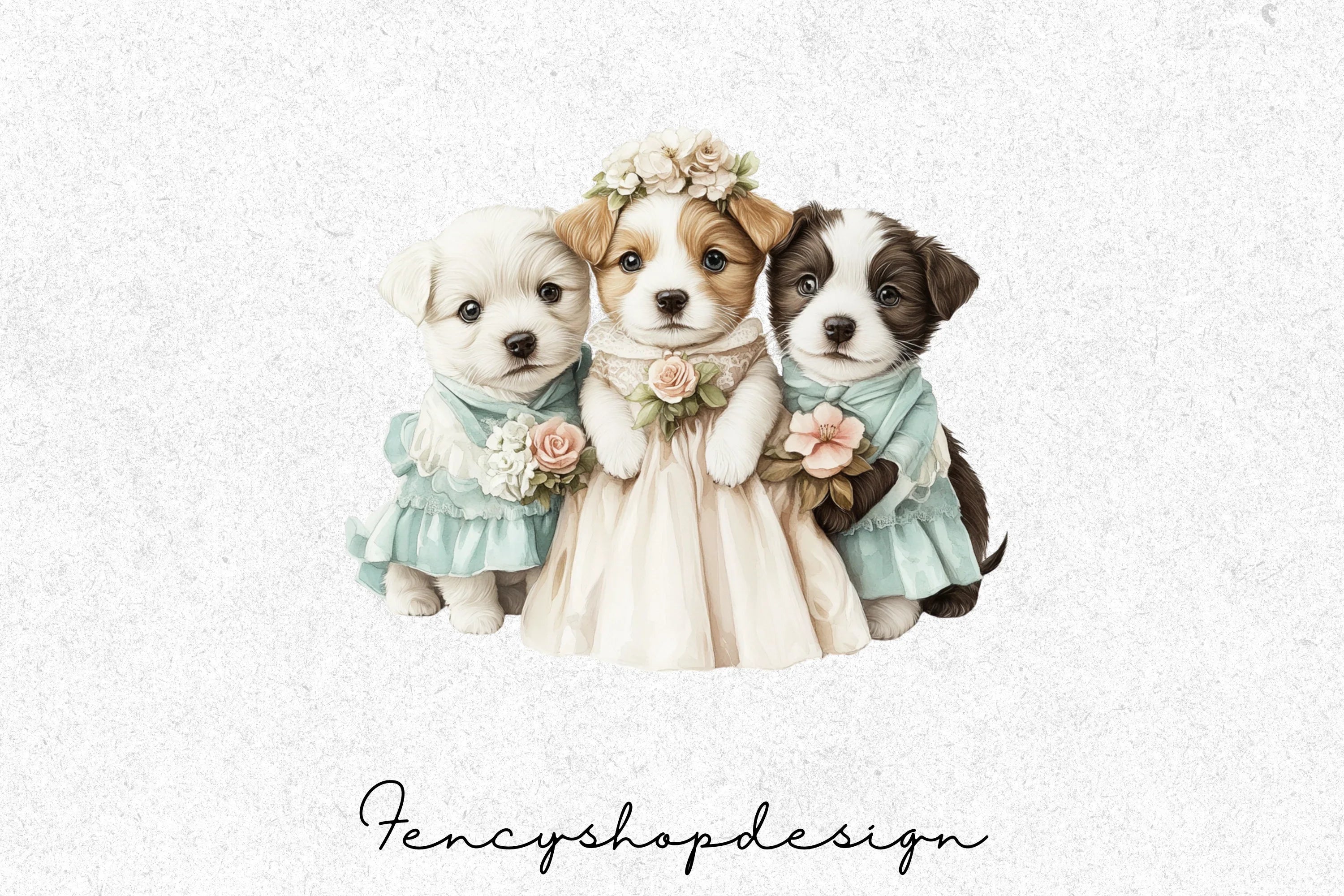 Adorable Dressed Dogs Clipart Bundle - Image 3