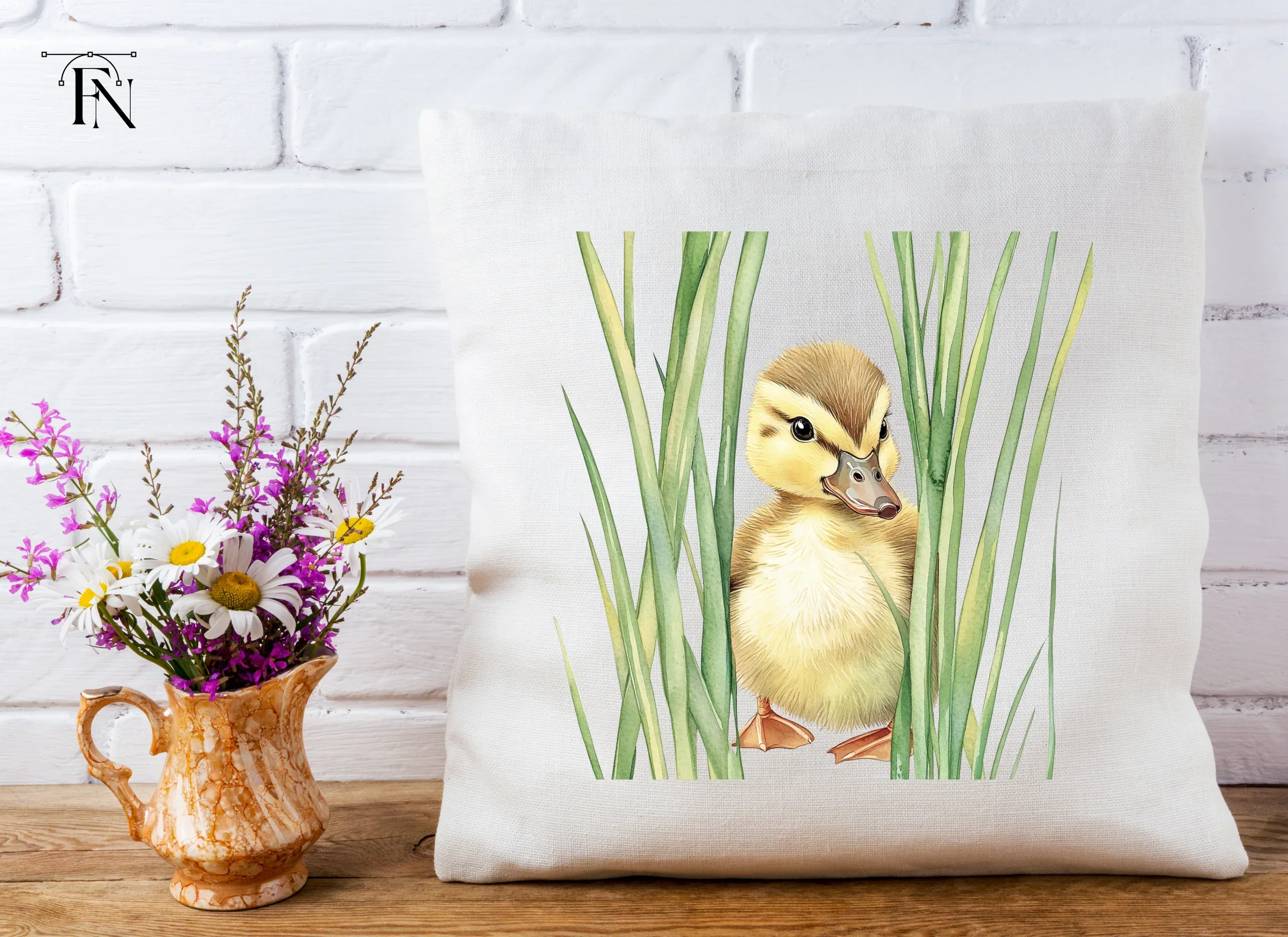 Adorable Ducklings in Green Grass Clipart Bundle - Image 5
