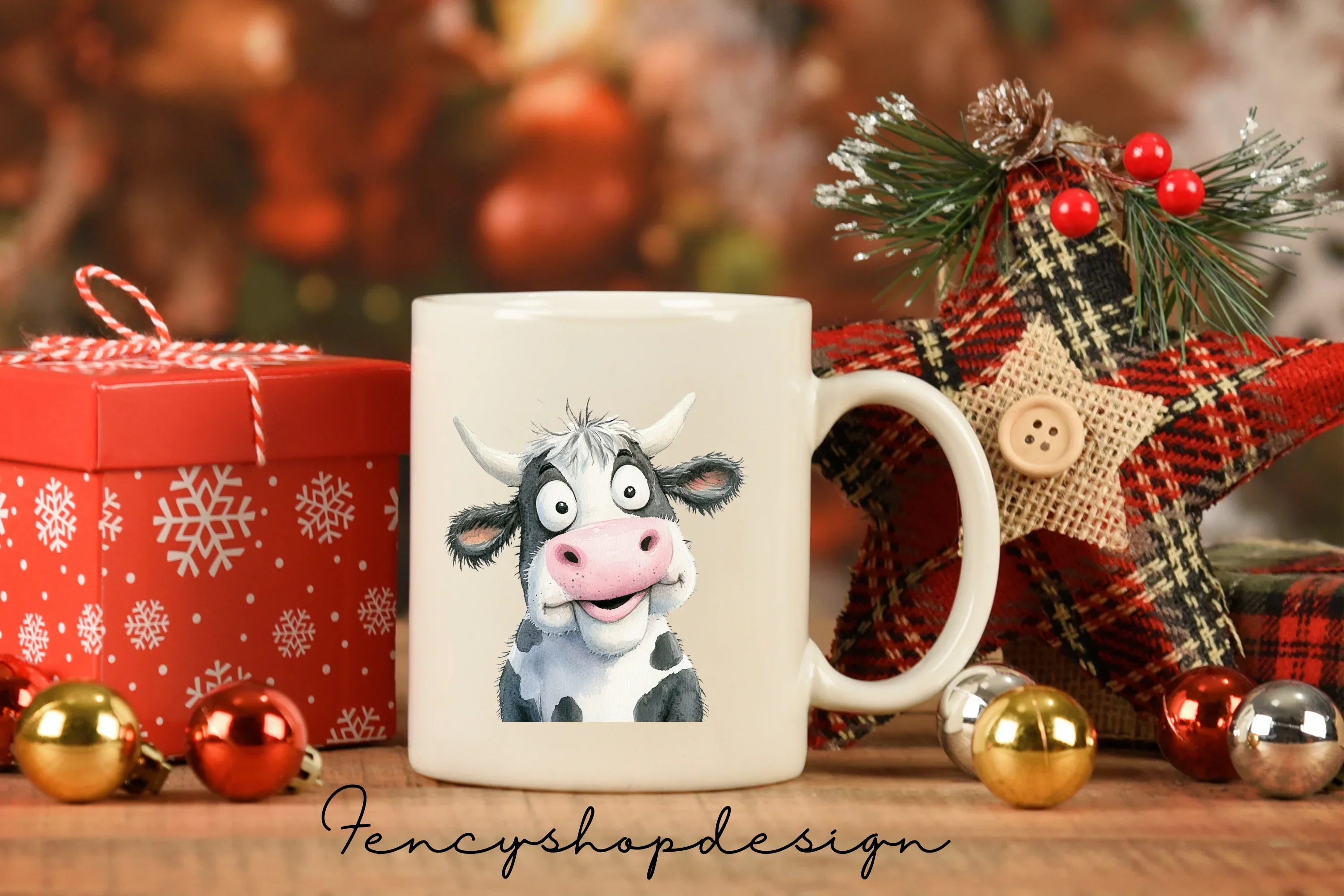 Adorable Farm Animal Cow Clipart Bundle - Image 6