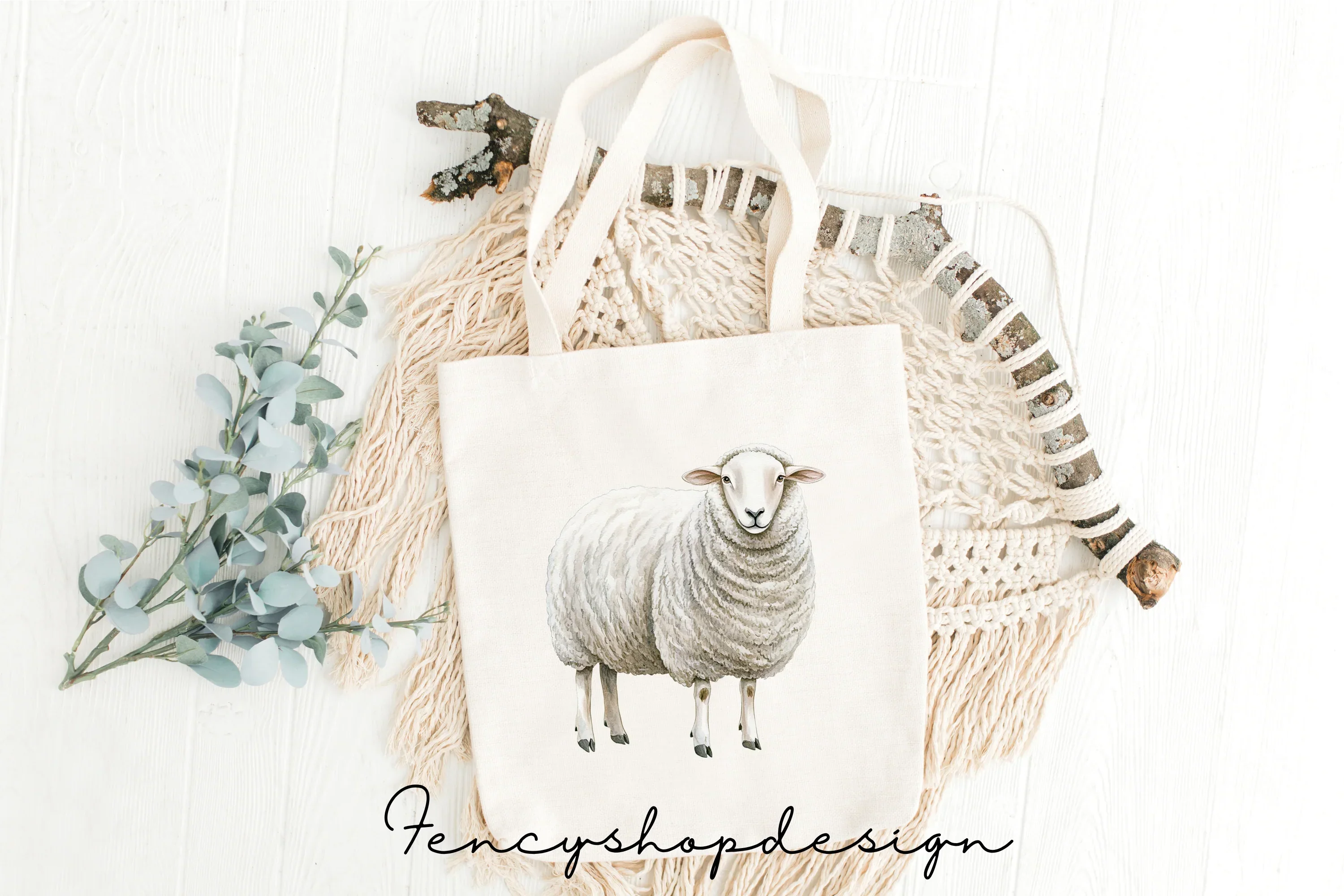 Adorable Farm Sheep Animal Clipart Bundle - Image 8