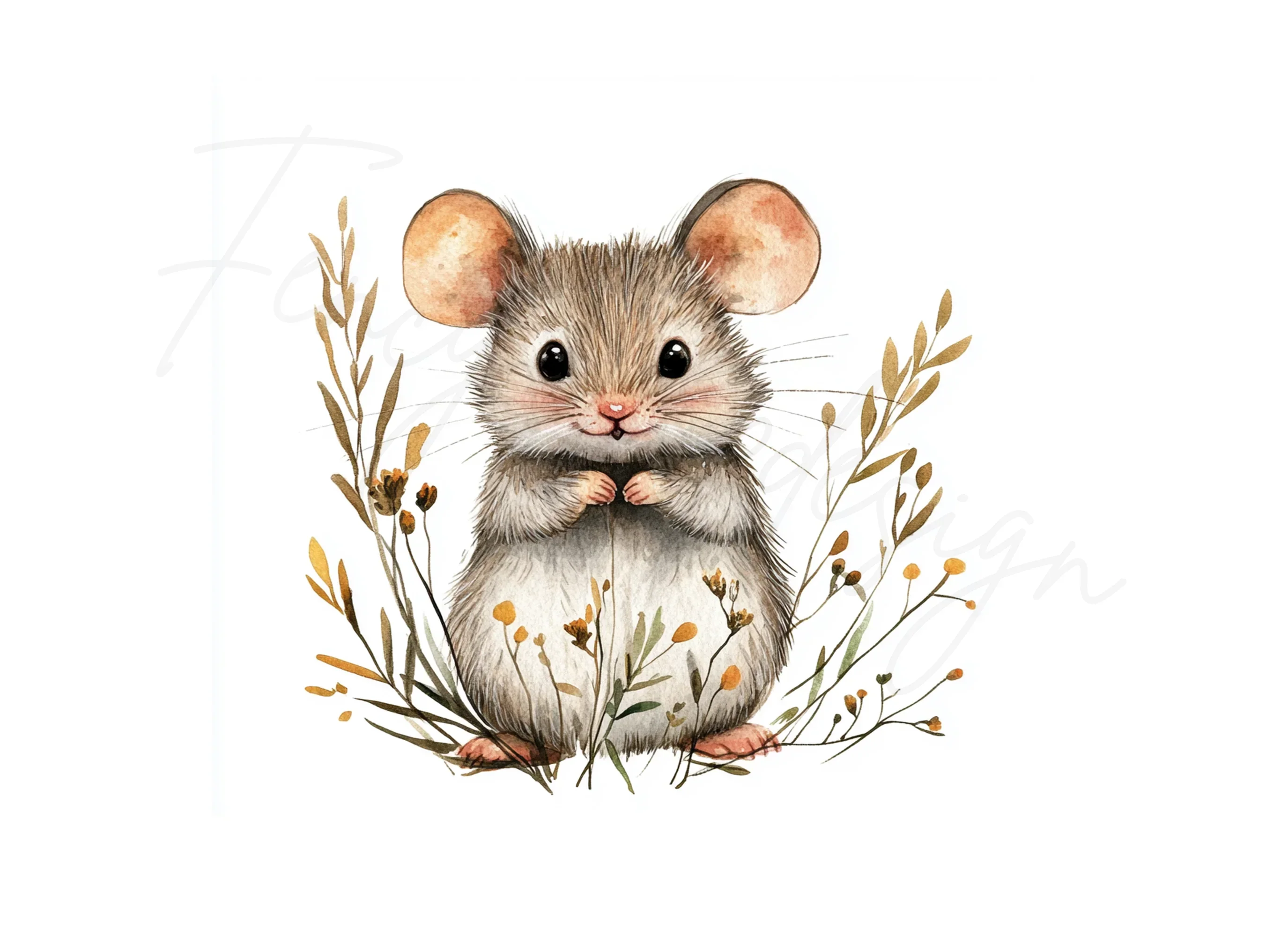 Adorable Field Mouse Clipart Bundle - Image 2