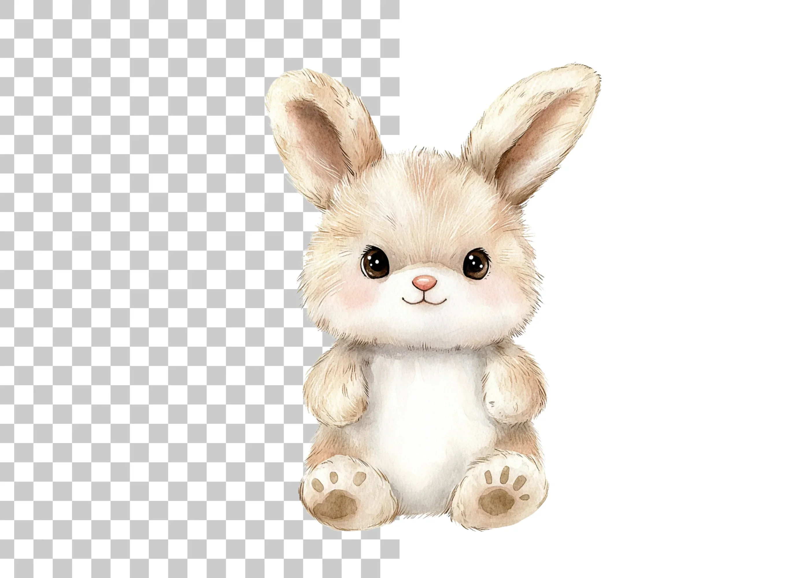 Adorable Fluffy Bunny Clipart Bundle - Image 2