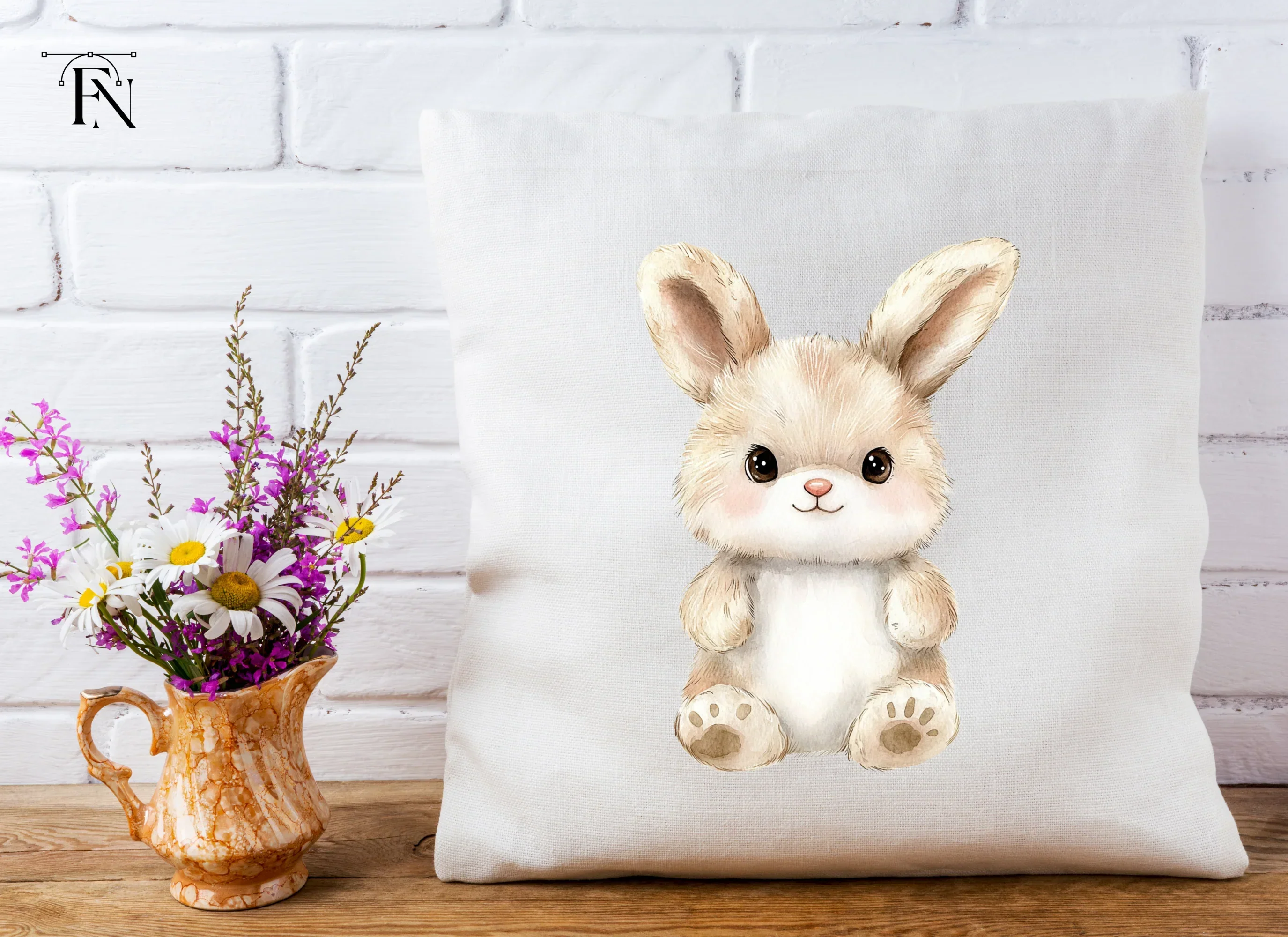 Adorable Fluffy Bunny Clipart Bundle - Image 6