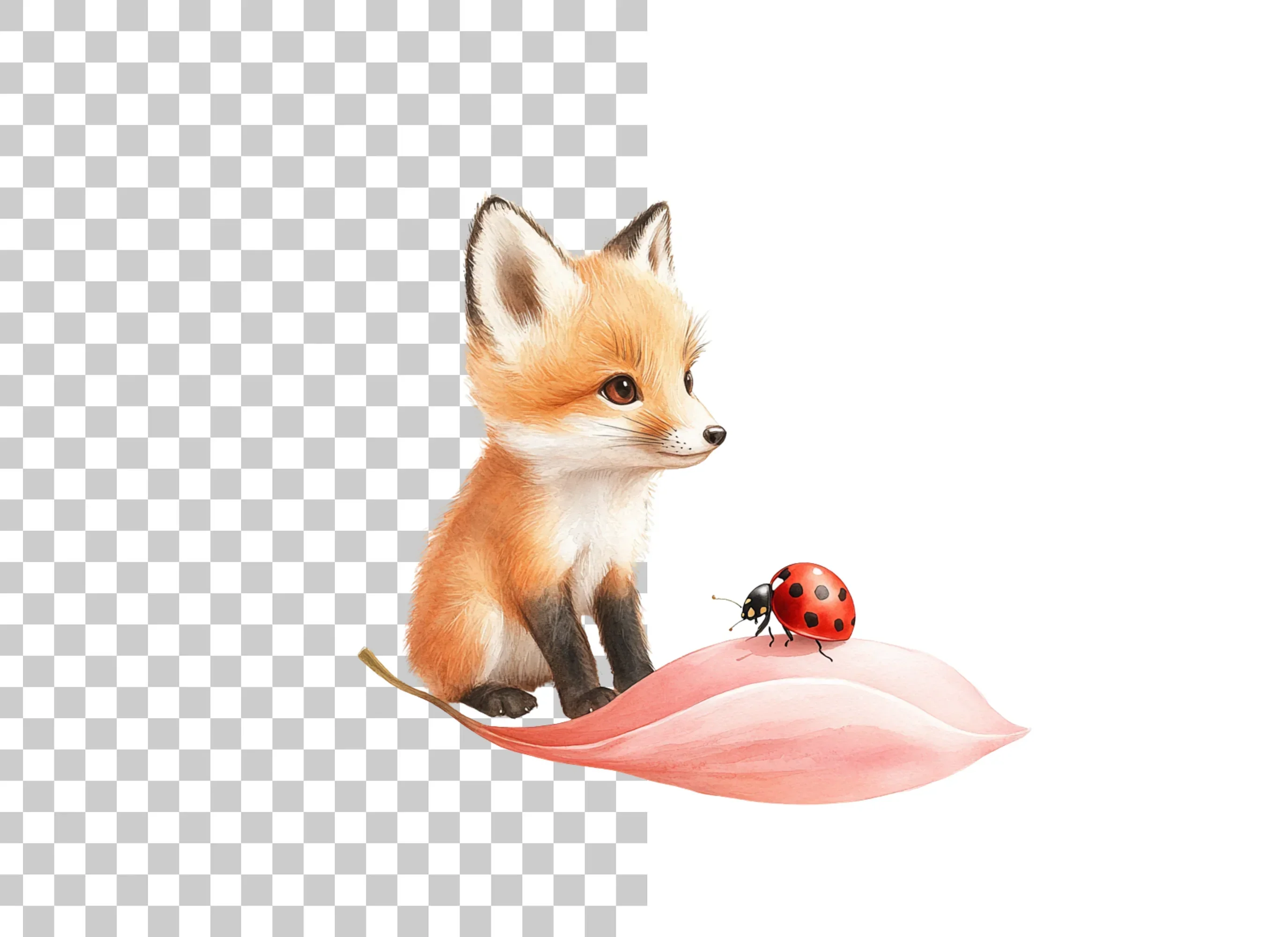 Adorable Fox and Ladybug Clipart Bundle - Image 6