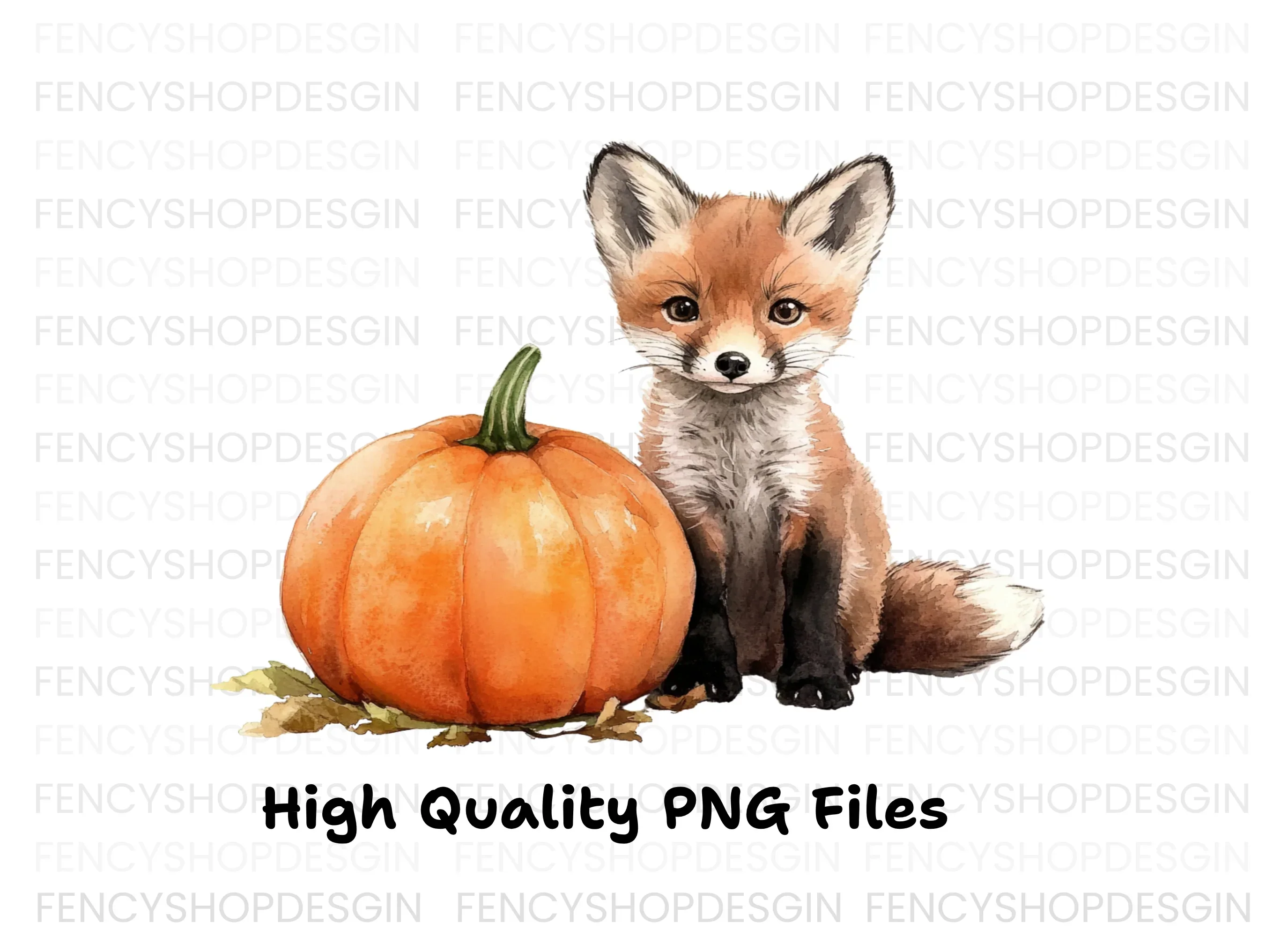 Adorable Fox and Pumpkin Duo Clipart Bundle - Image 3