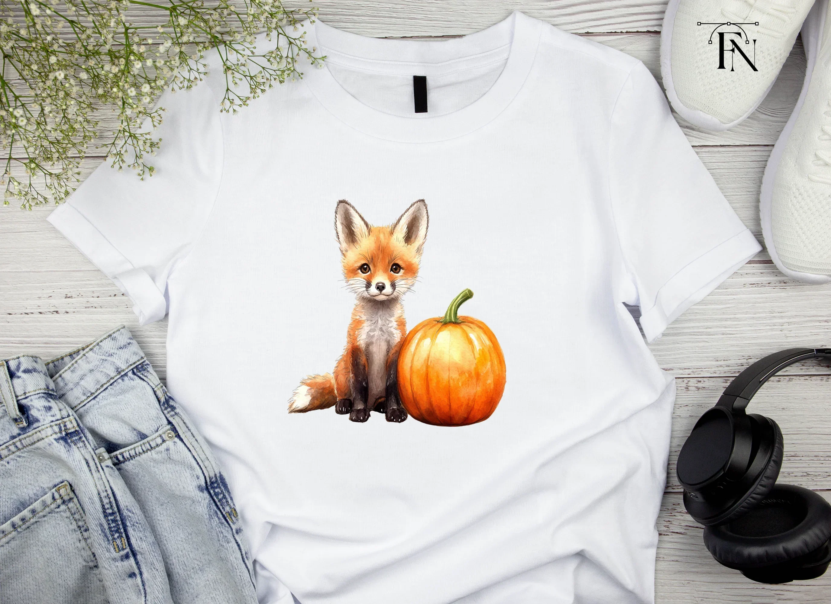 Adorable Fox and Pumpkin Duo Clipart Bundle - Image 4