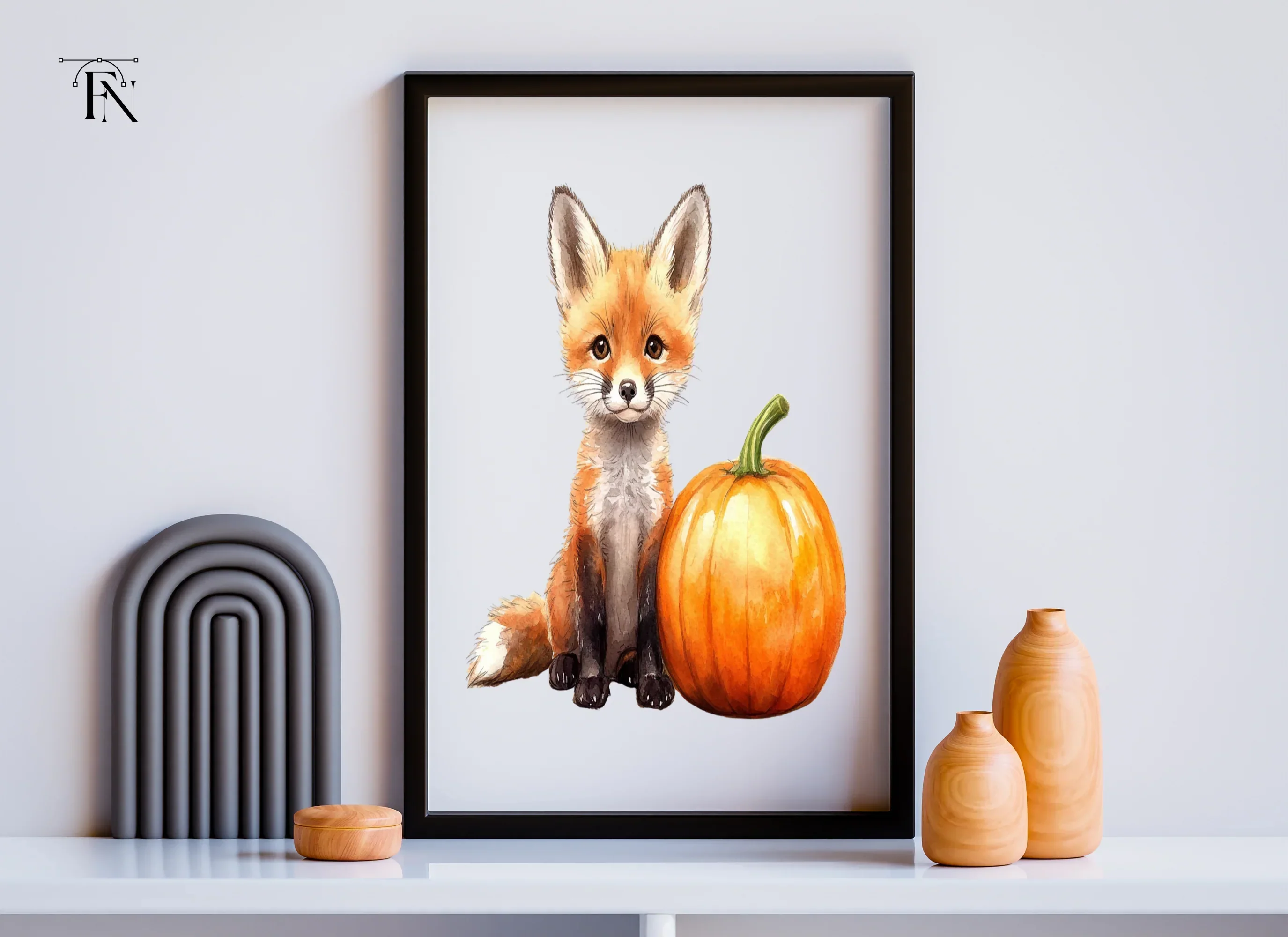 Adorable Fox and Pumpkin Duo Clipart Bundle - Image 6