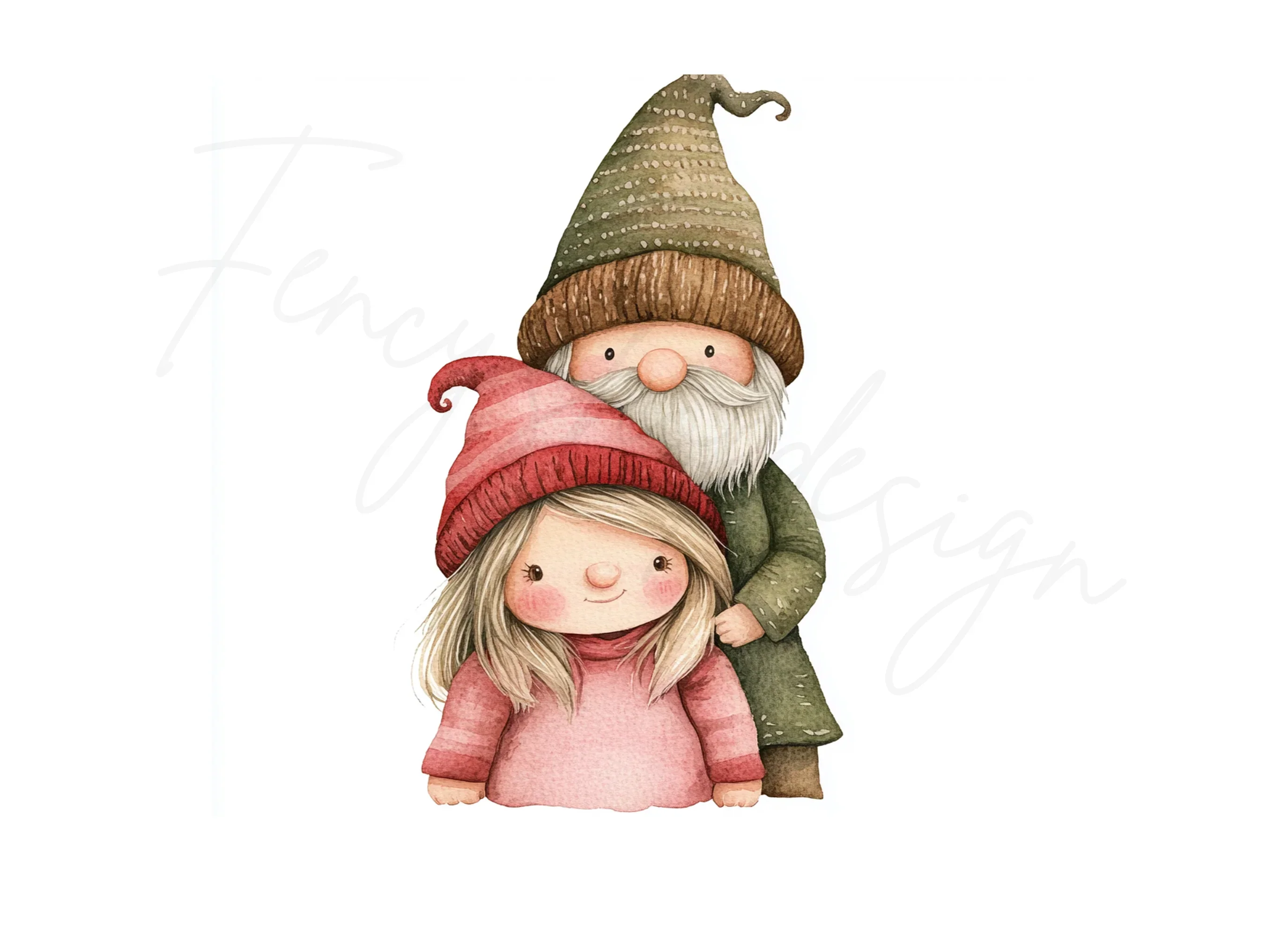 Adorable Gnome Family Clipart Bundle - Image 3