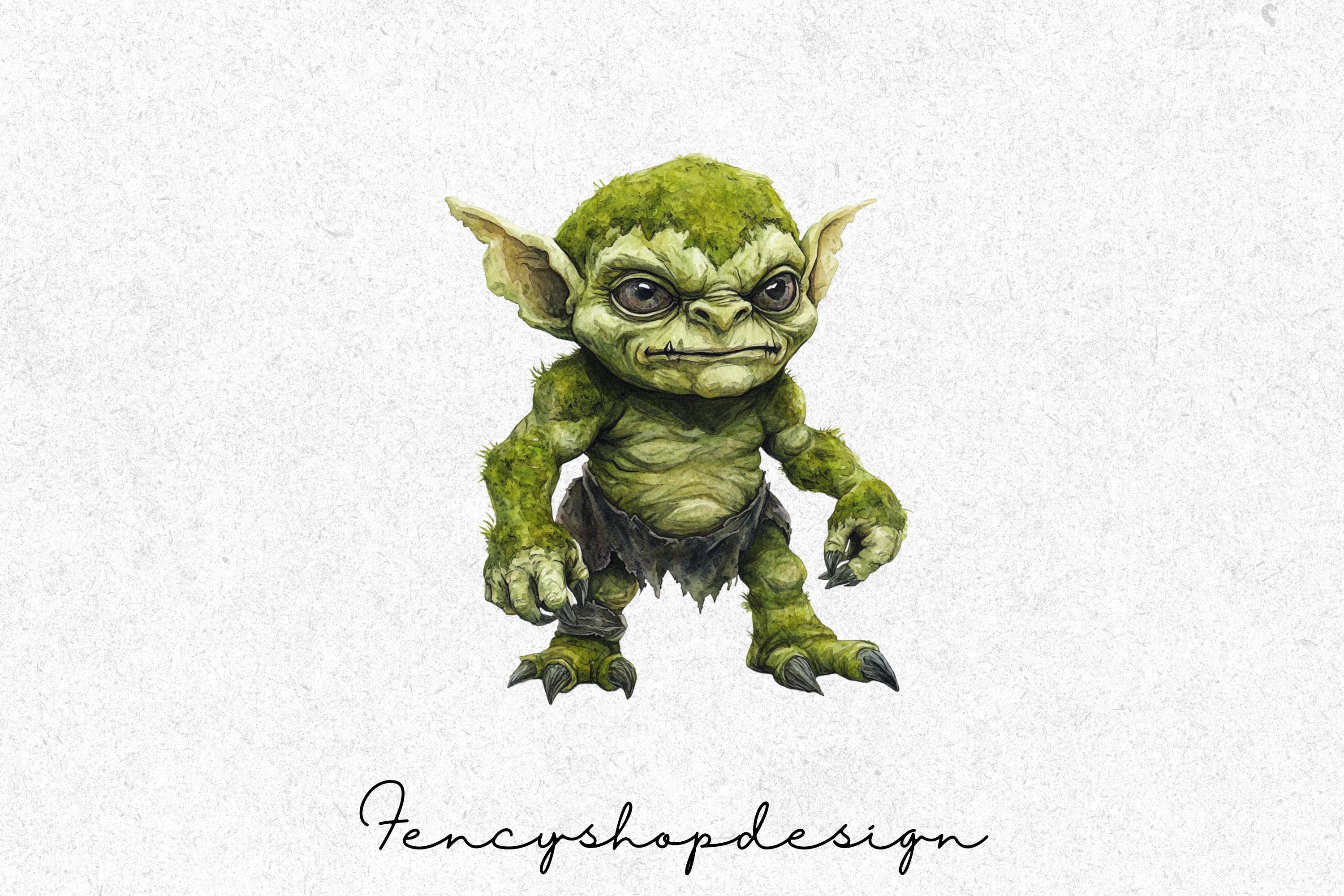 Adorable Green Fantasy Creature Clipart Bundle - Image 7