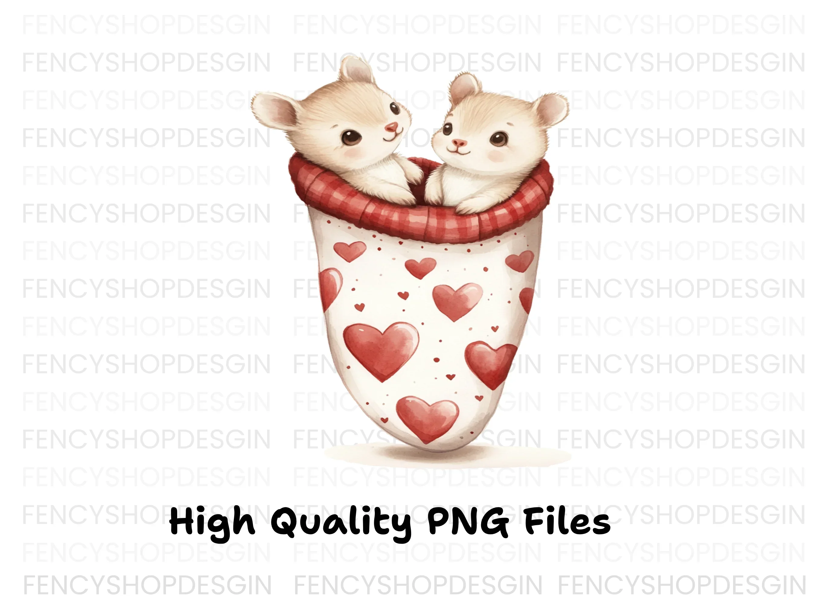 Adorable Hamster Valentine Clipart Bundle - Image 2