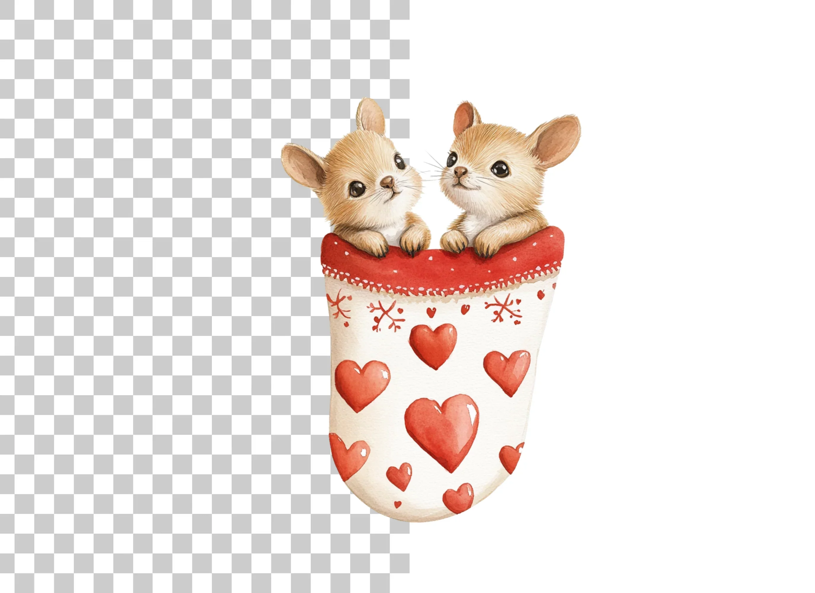 Adorable Hamster Valentine Clipart Bundle - Image 3