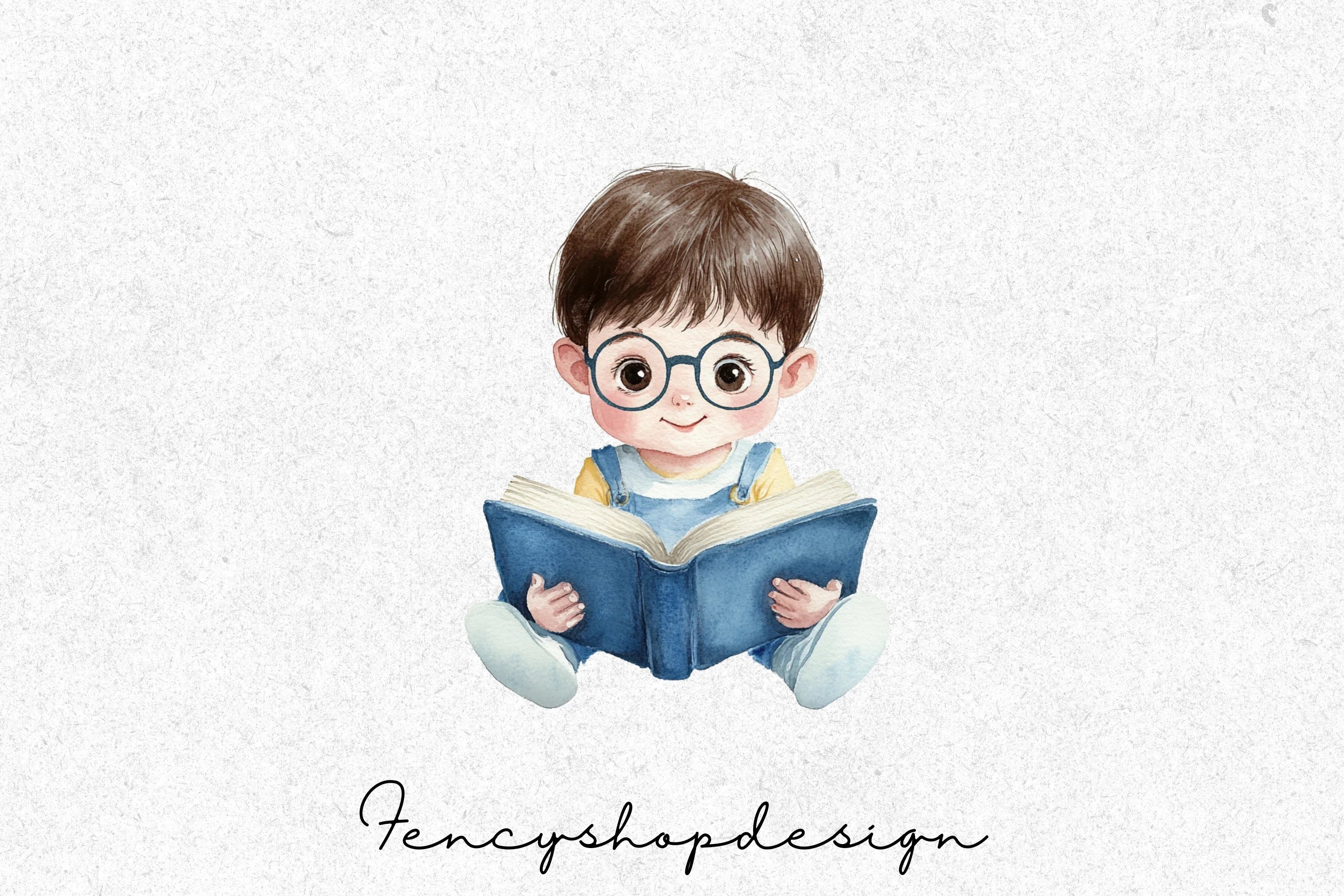 Adorable Kids Reading Books Clipart Bundle - Image 4