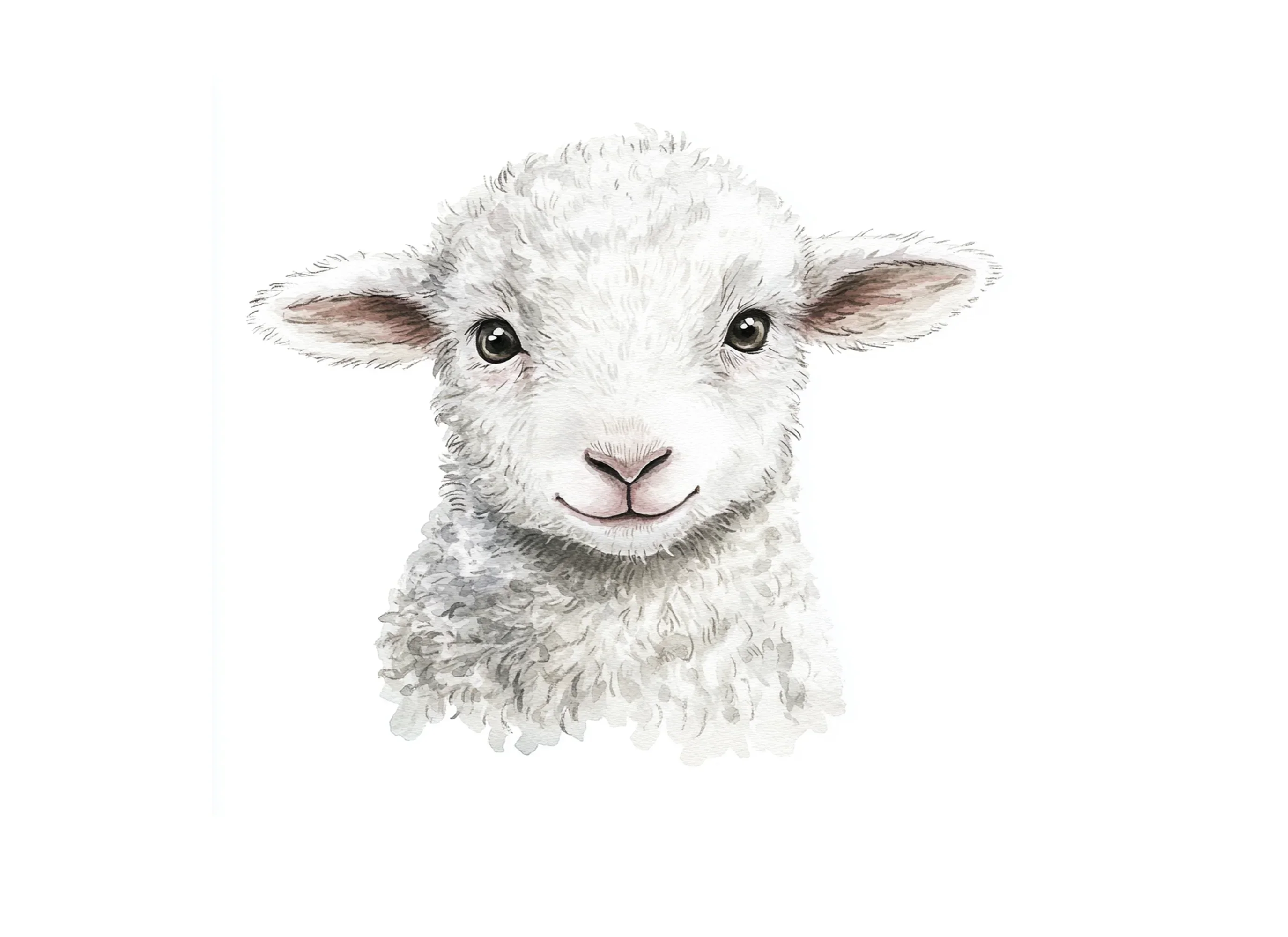 Adorable Lamb Faces Clipart Bundle - Image 3