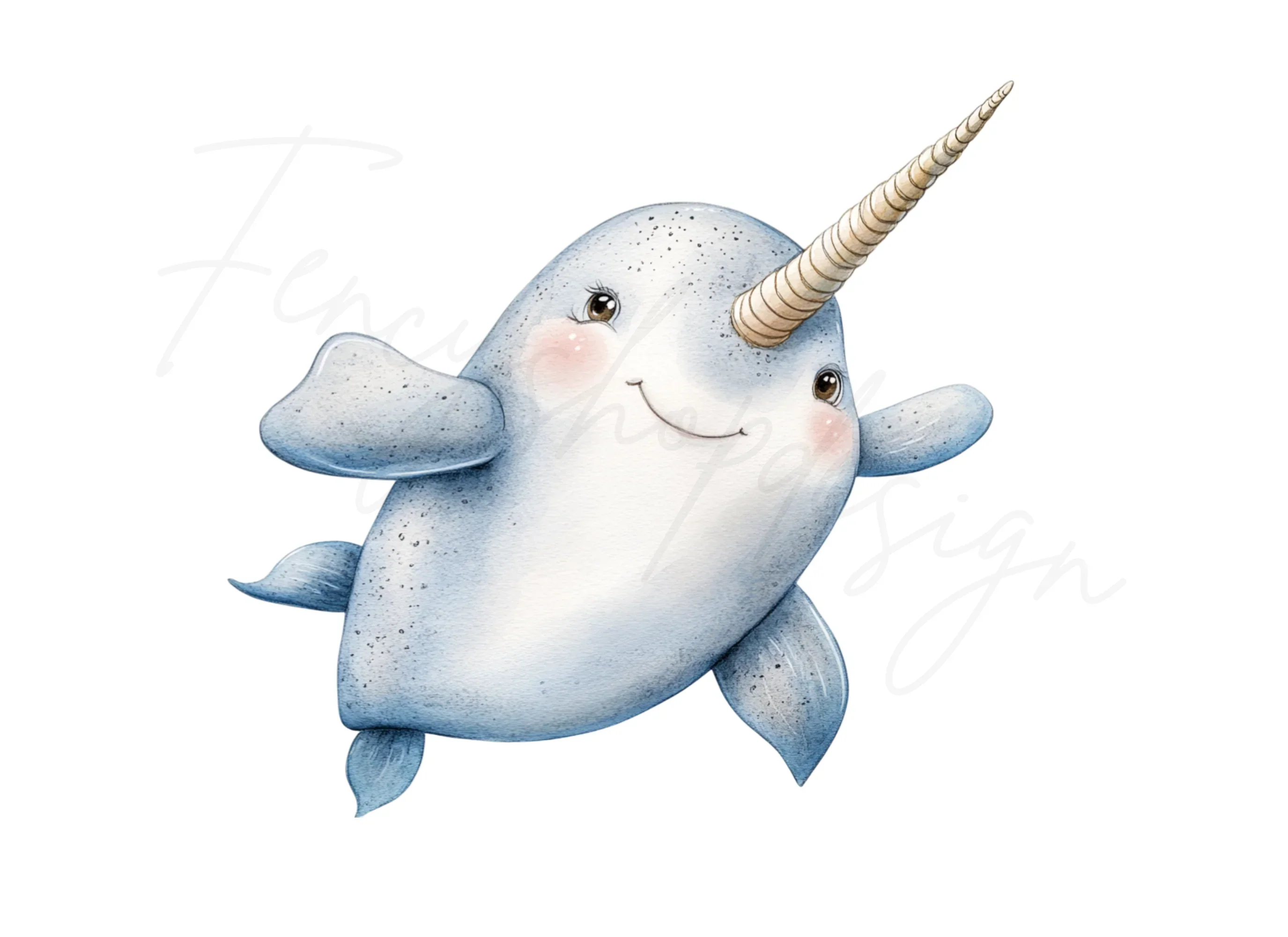 Adorable Narwhal Clipart Bundle - Image 2