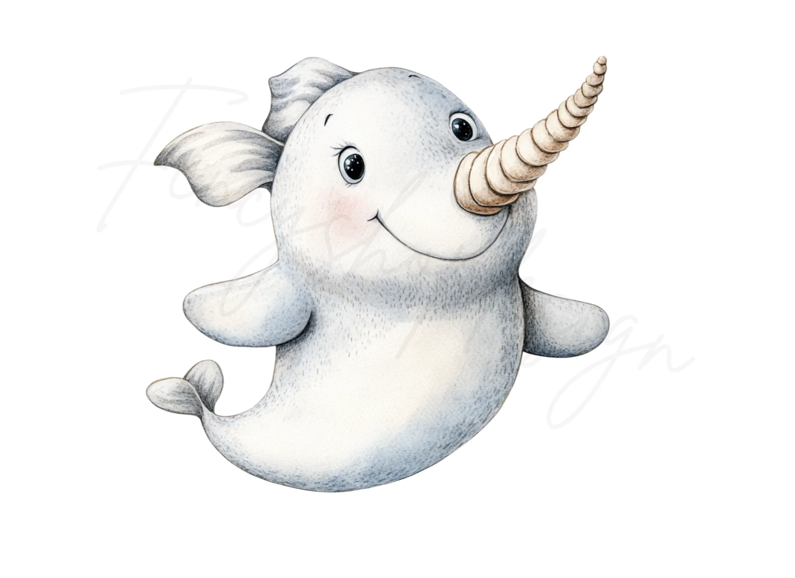 Adorable Narwhal Clipart Bundle - Image 3