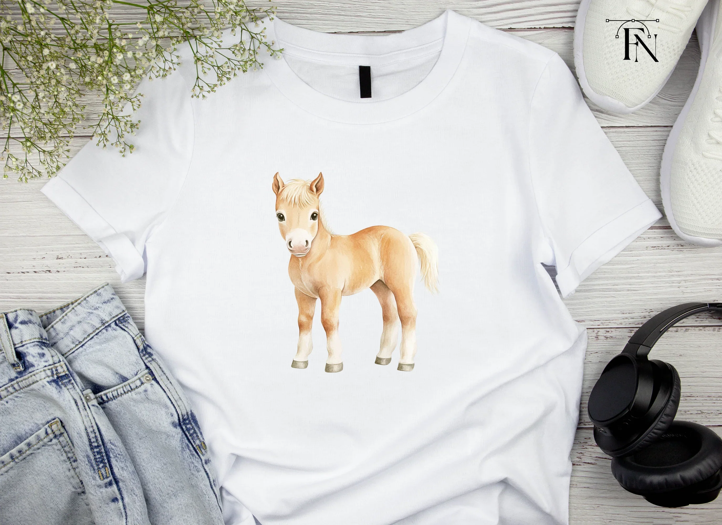 Adorable Palomino Foal Clipart Bundle - Image 5
