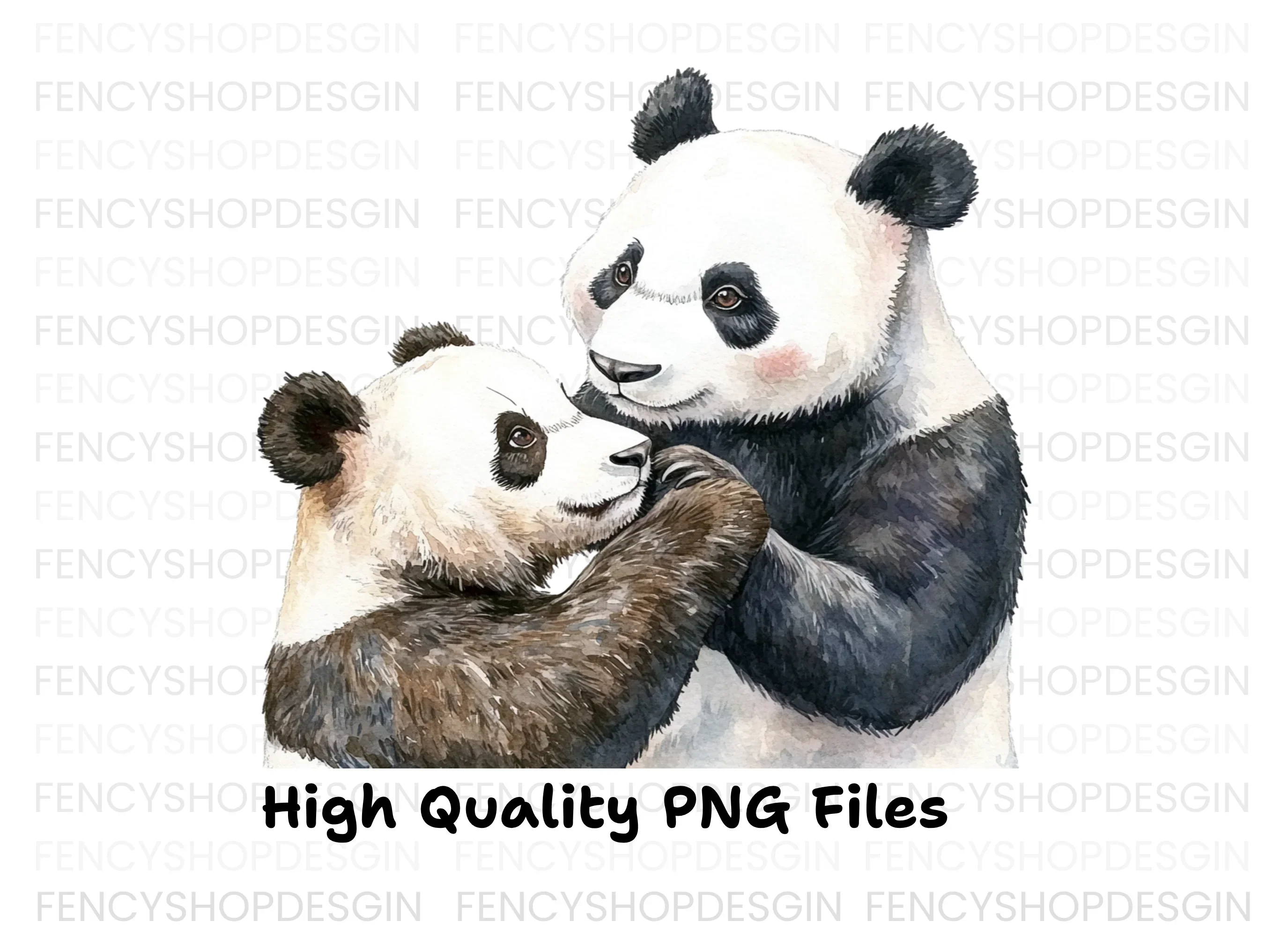Adorable Panda Family Clipart Bundle - Image 2