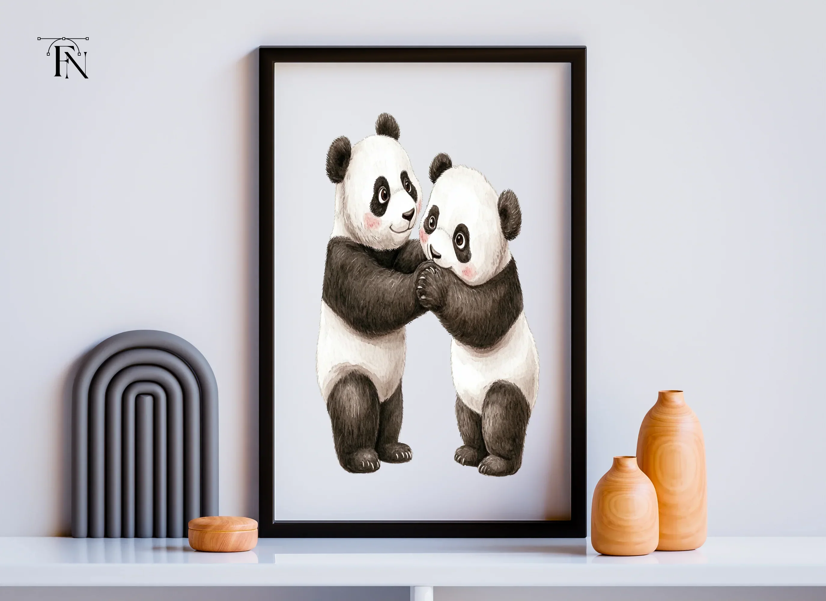 Adorable Panda Family Clipart Bundle - Image 4