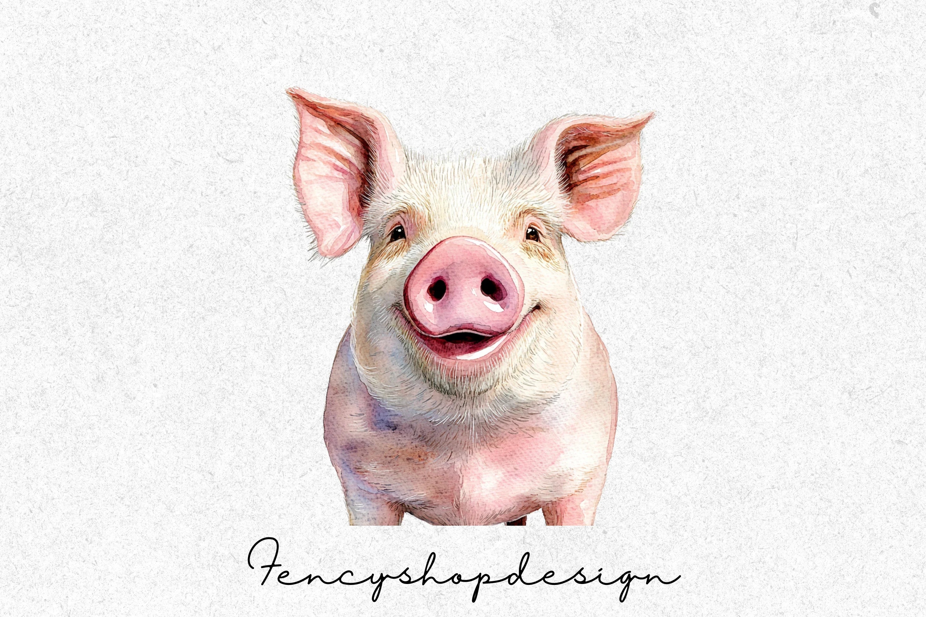 Adorable Pig Faces Clipart Bundle - Image 5