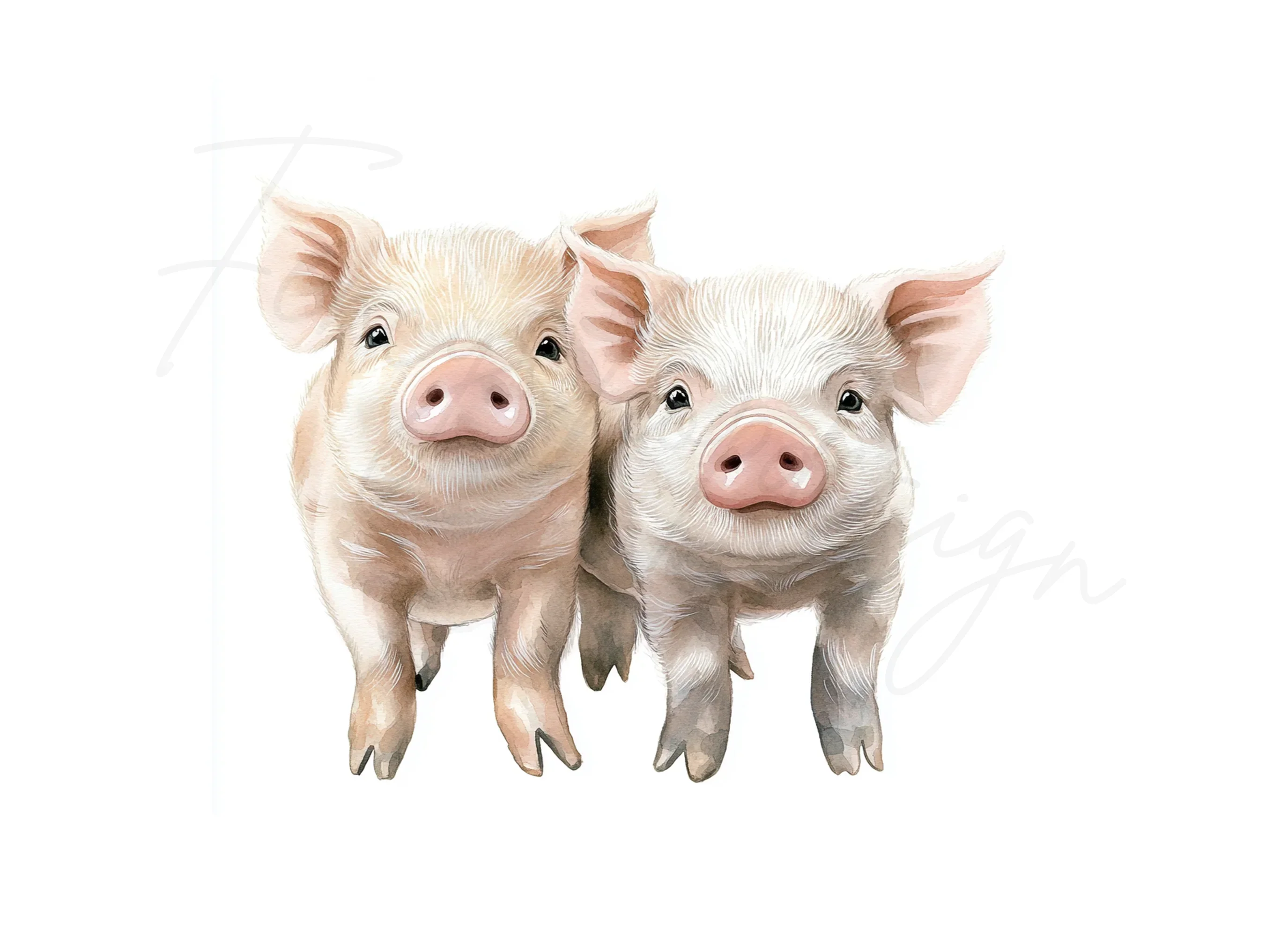Adorable Piglet Duo Clipart Bundle - Image 3