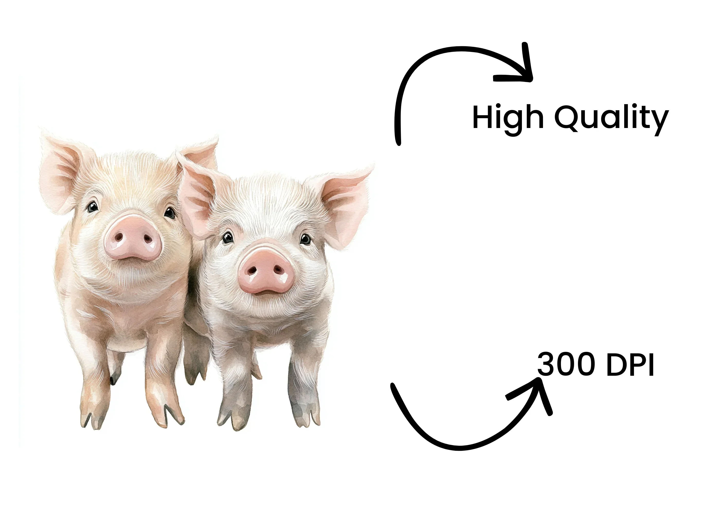 Adorable Piglet Duo Clipart Bundle - Image 4