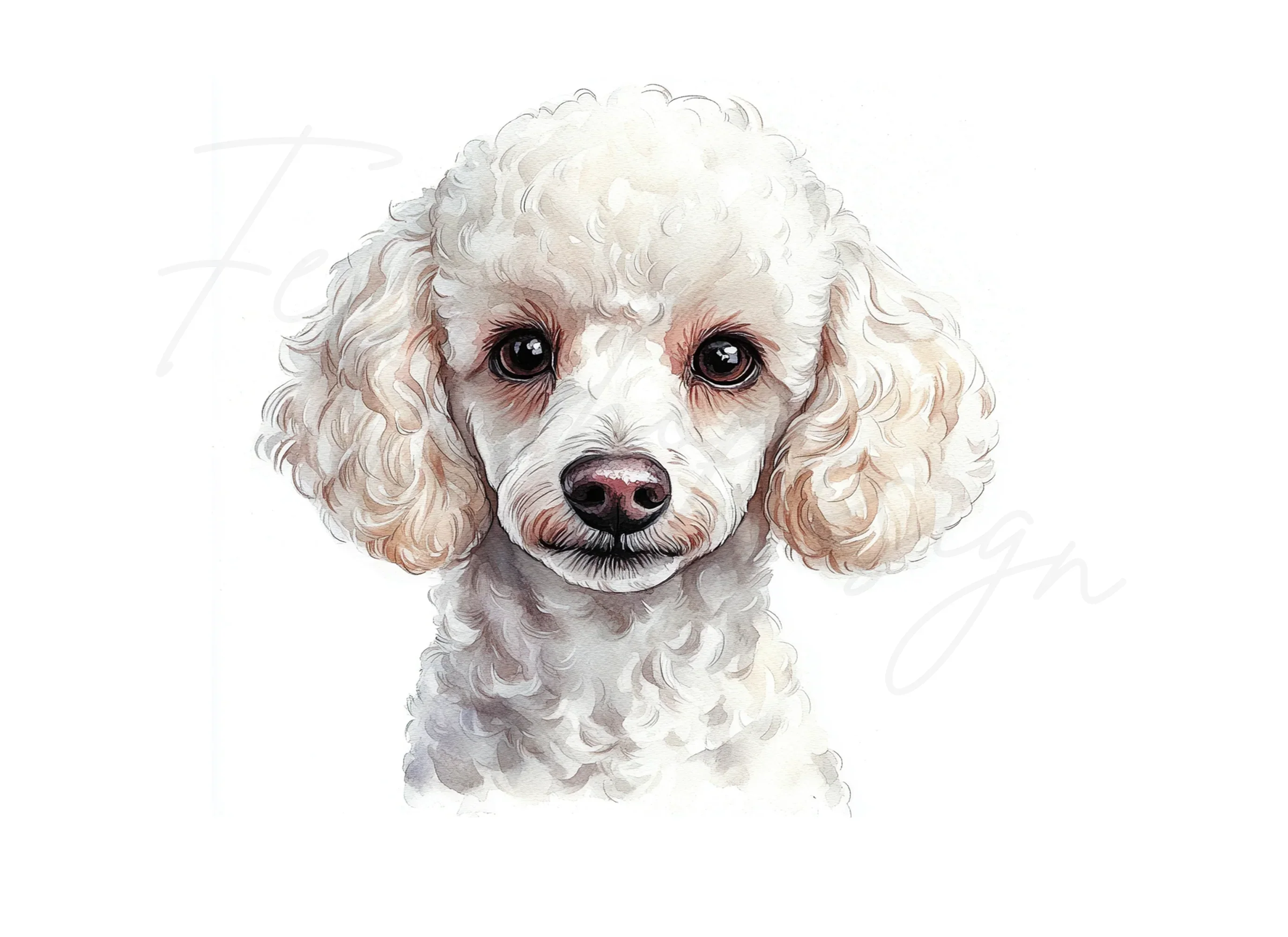 Adorable Poodle Puppy Clipart Bundle - Image 2