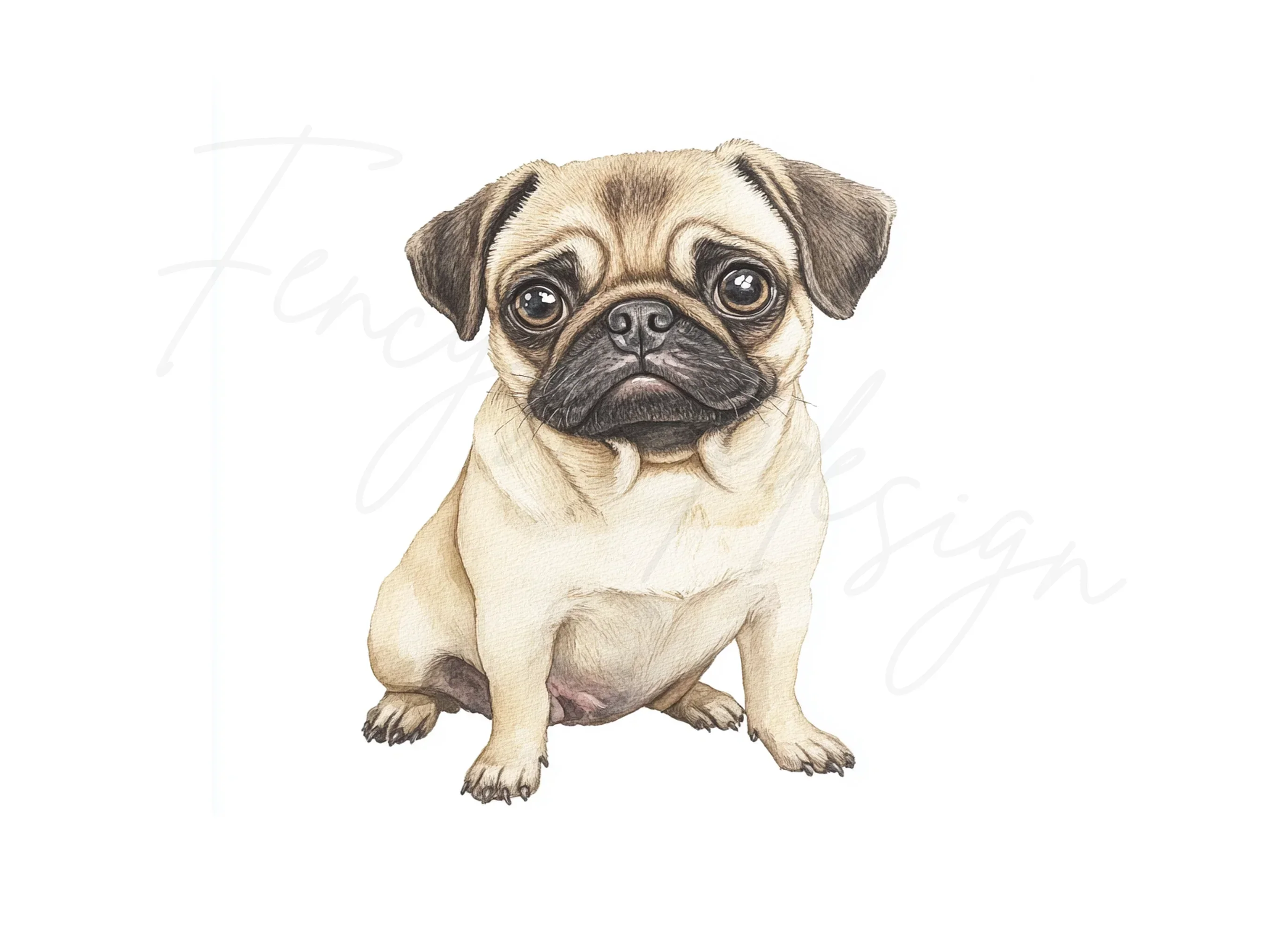 Adorable Pug Puppy Clipart Bundle - Image 2