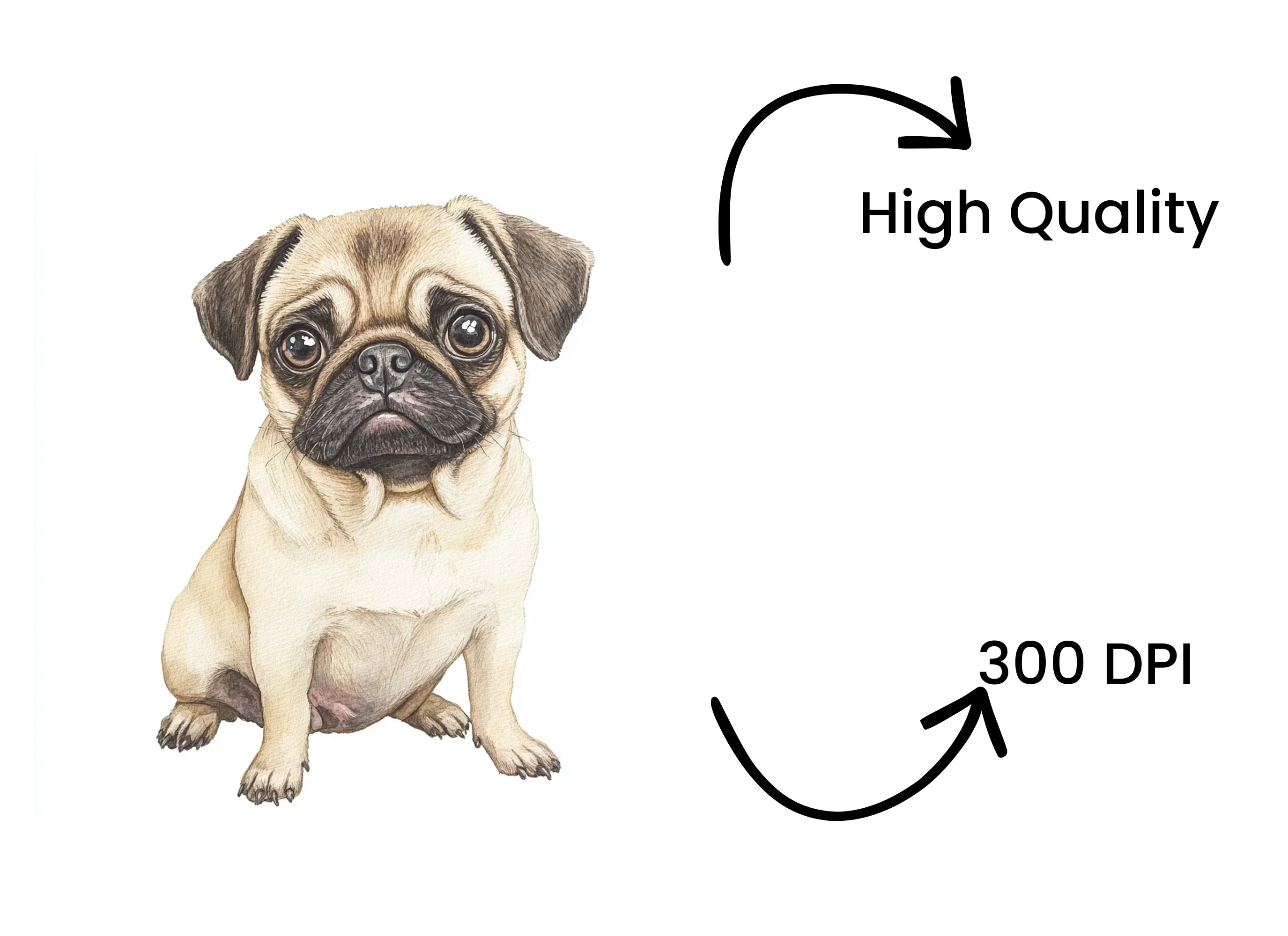 Adorable Pug Puppy Clipart Bundle - Image 4