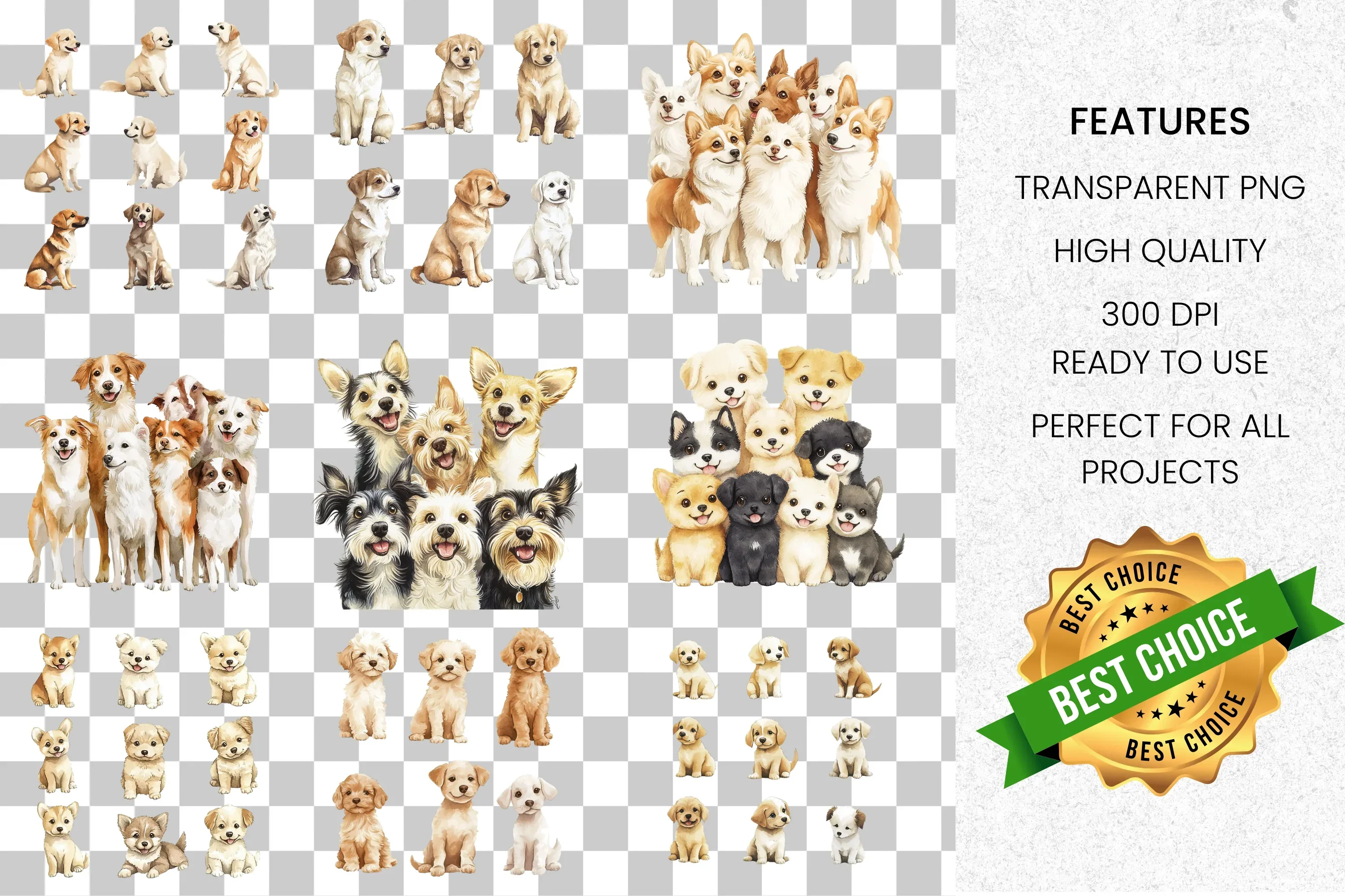 Adorable Puppy Clipart Bundle - Image 2