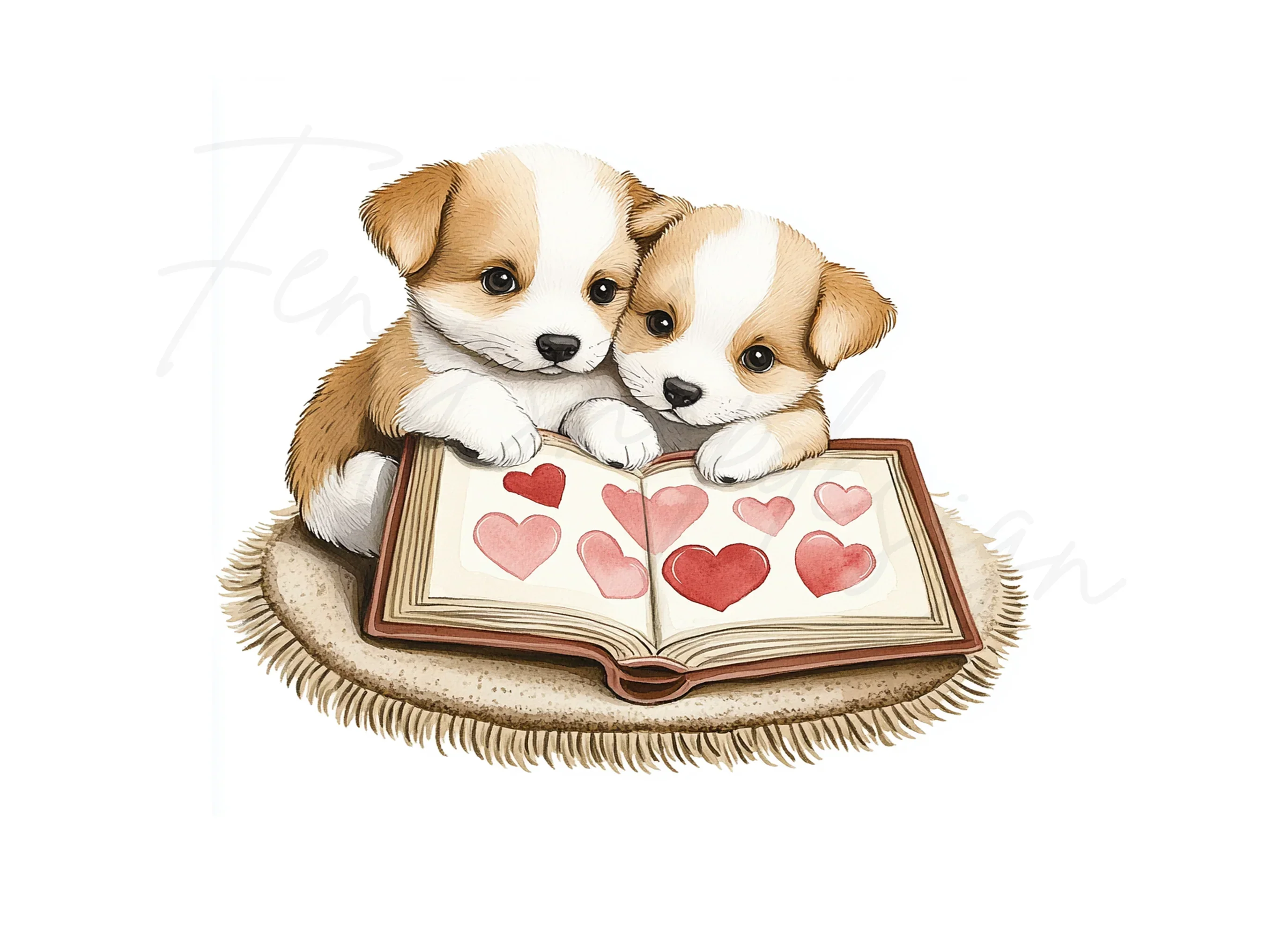 Adorable Puppy Love Clipart Bundle - Image 2