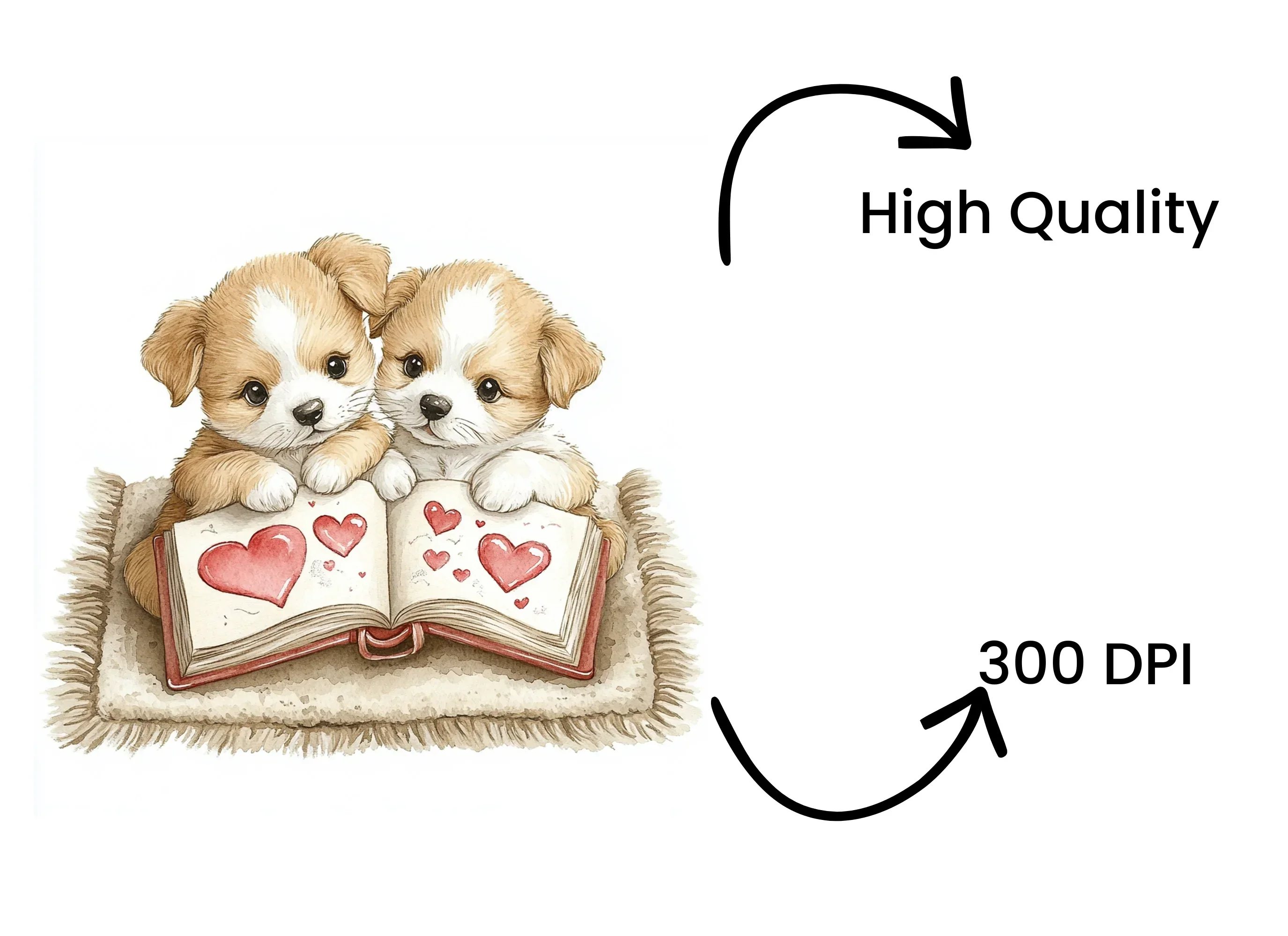Adorable Puppy Love Clipart Bundle - Image 4
