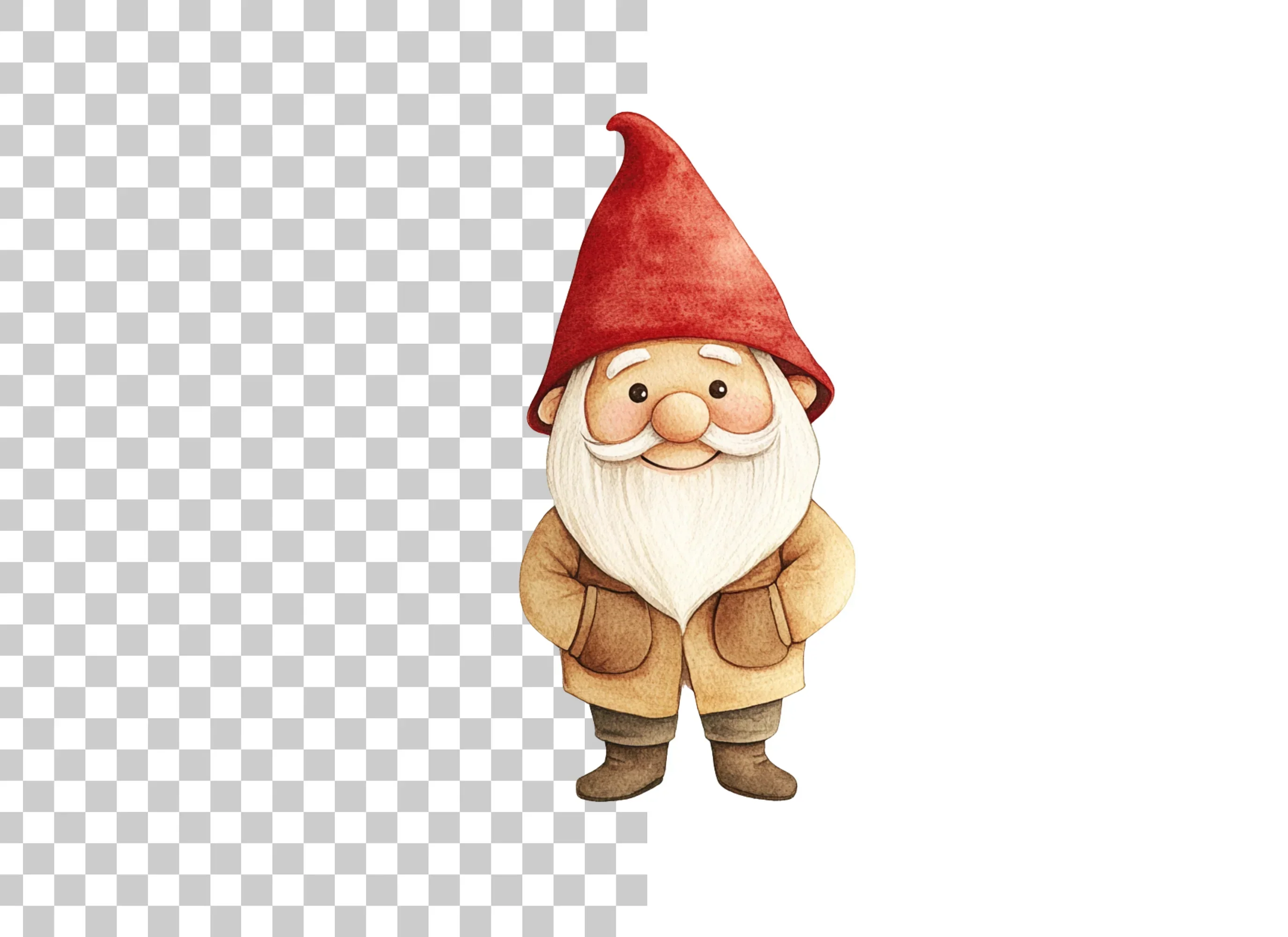 Adorable Red Hat Gnomes Clipart Bundle - Image 3