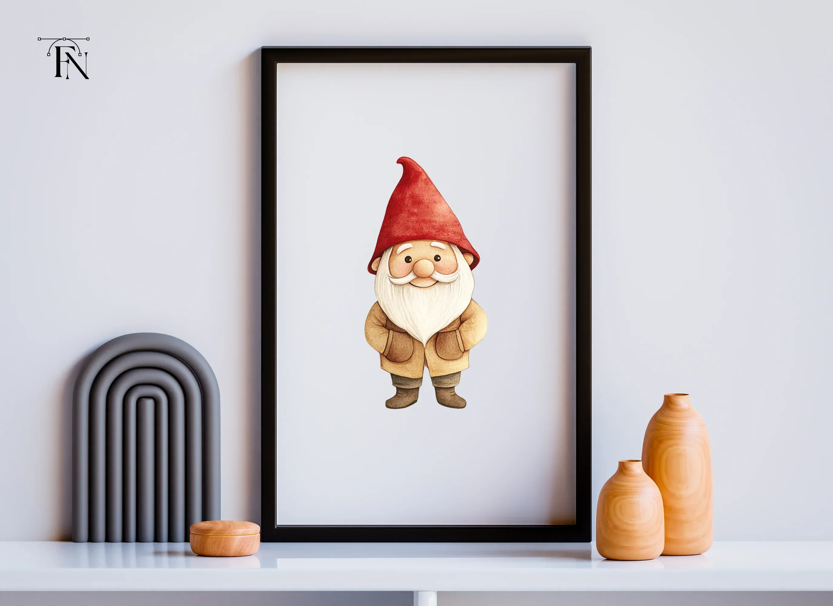 Adorable Red Hat Gnomes Clipart Bundle - Image 4