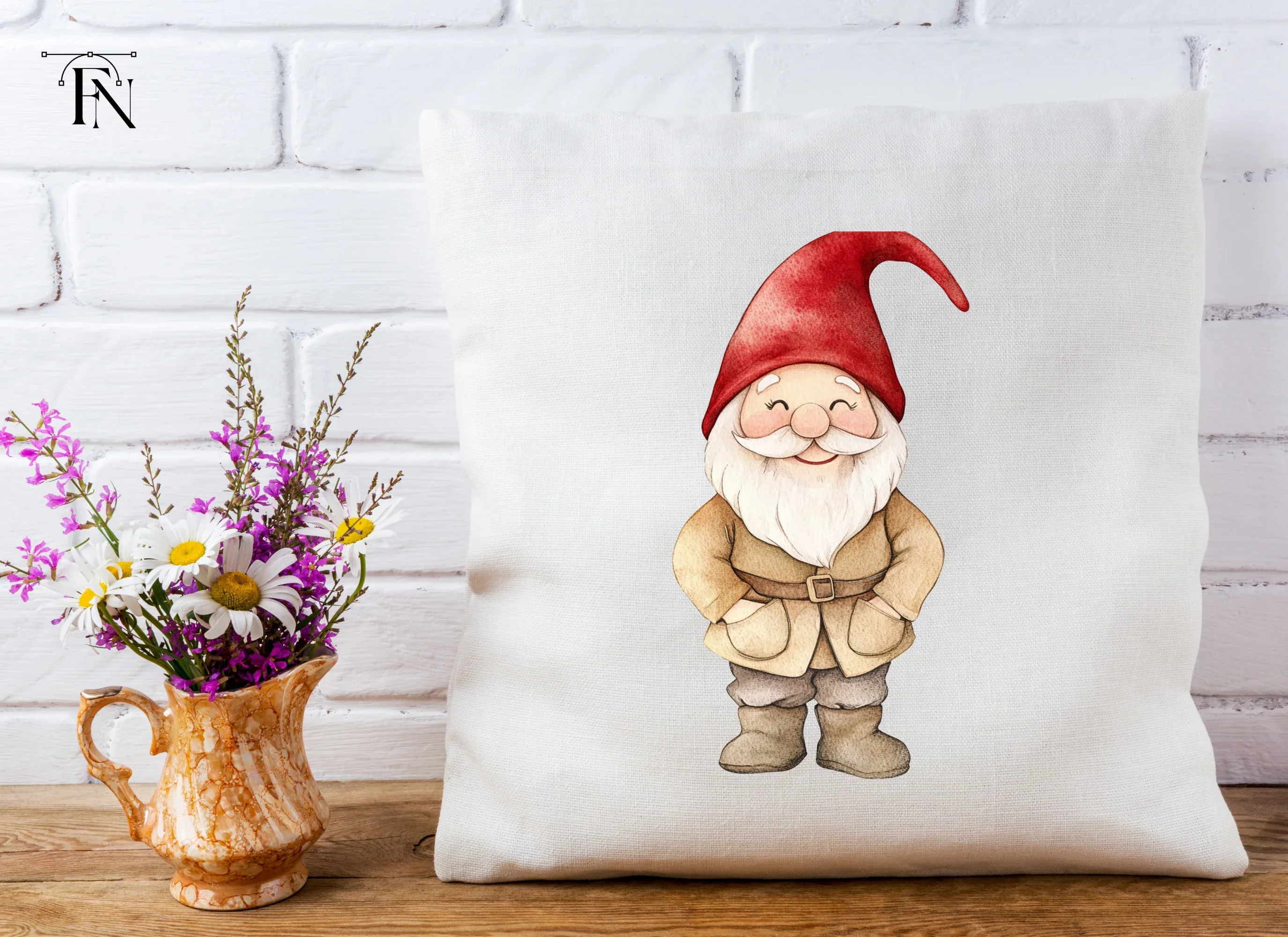 Adorable Red Hat Gnomes Clipart Bundle - Image 5