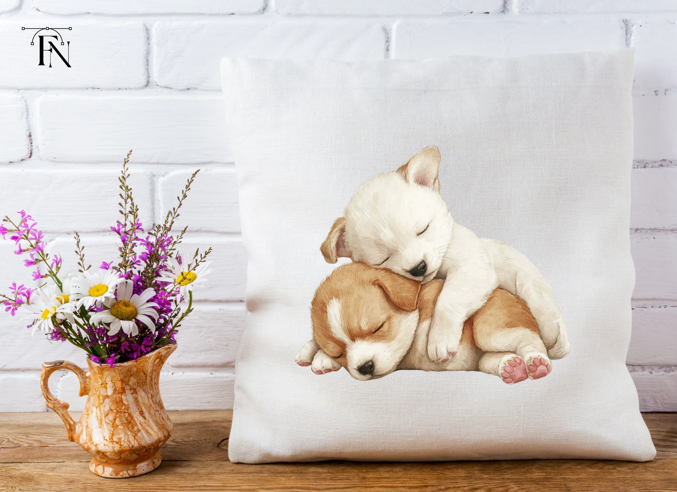 Adorable Sleeping Puppies Clipart Bundle - Image 5
