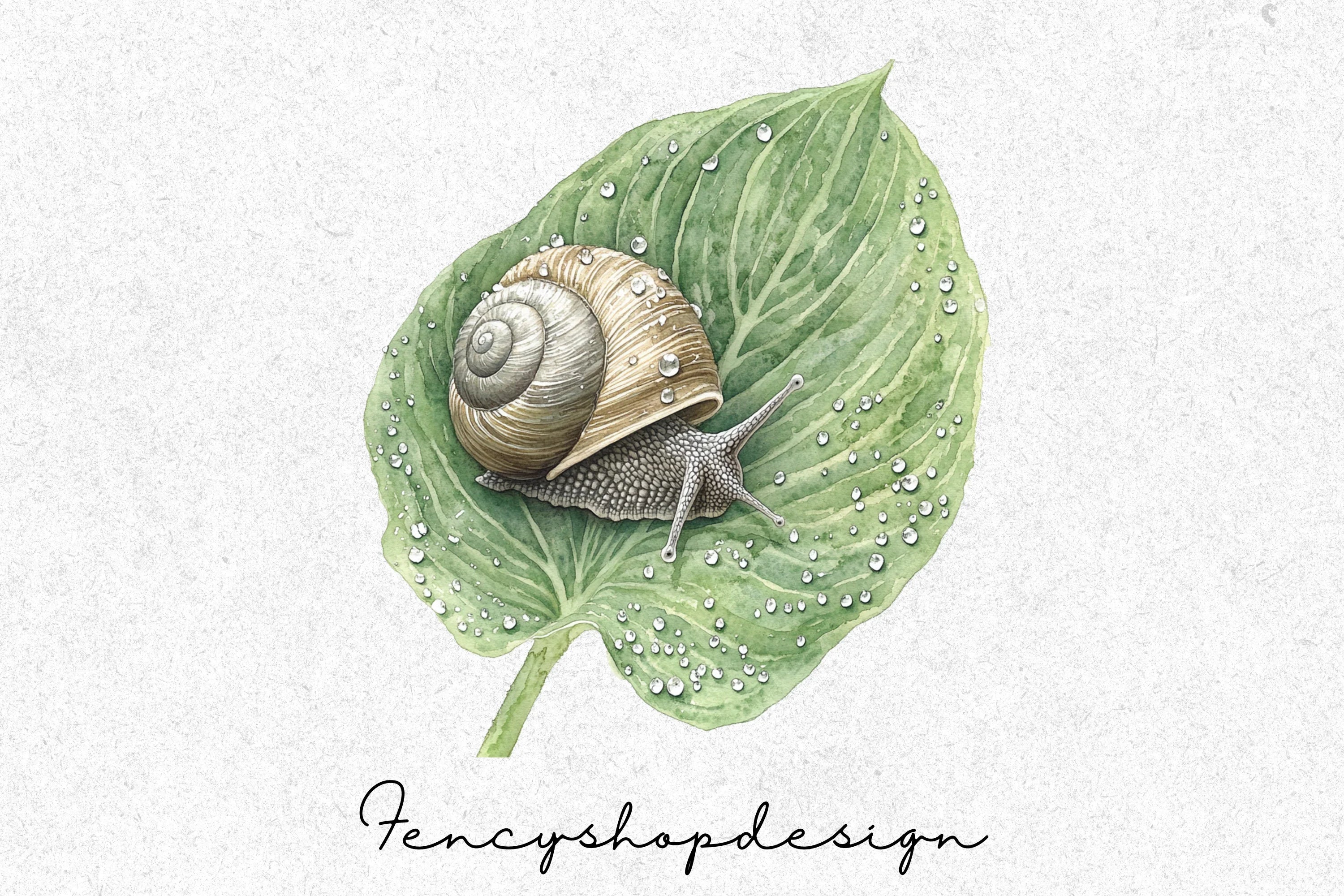 Adorable Snails with Blossoms and Fruit Clipart Bundle - Image 4