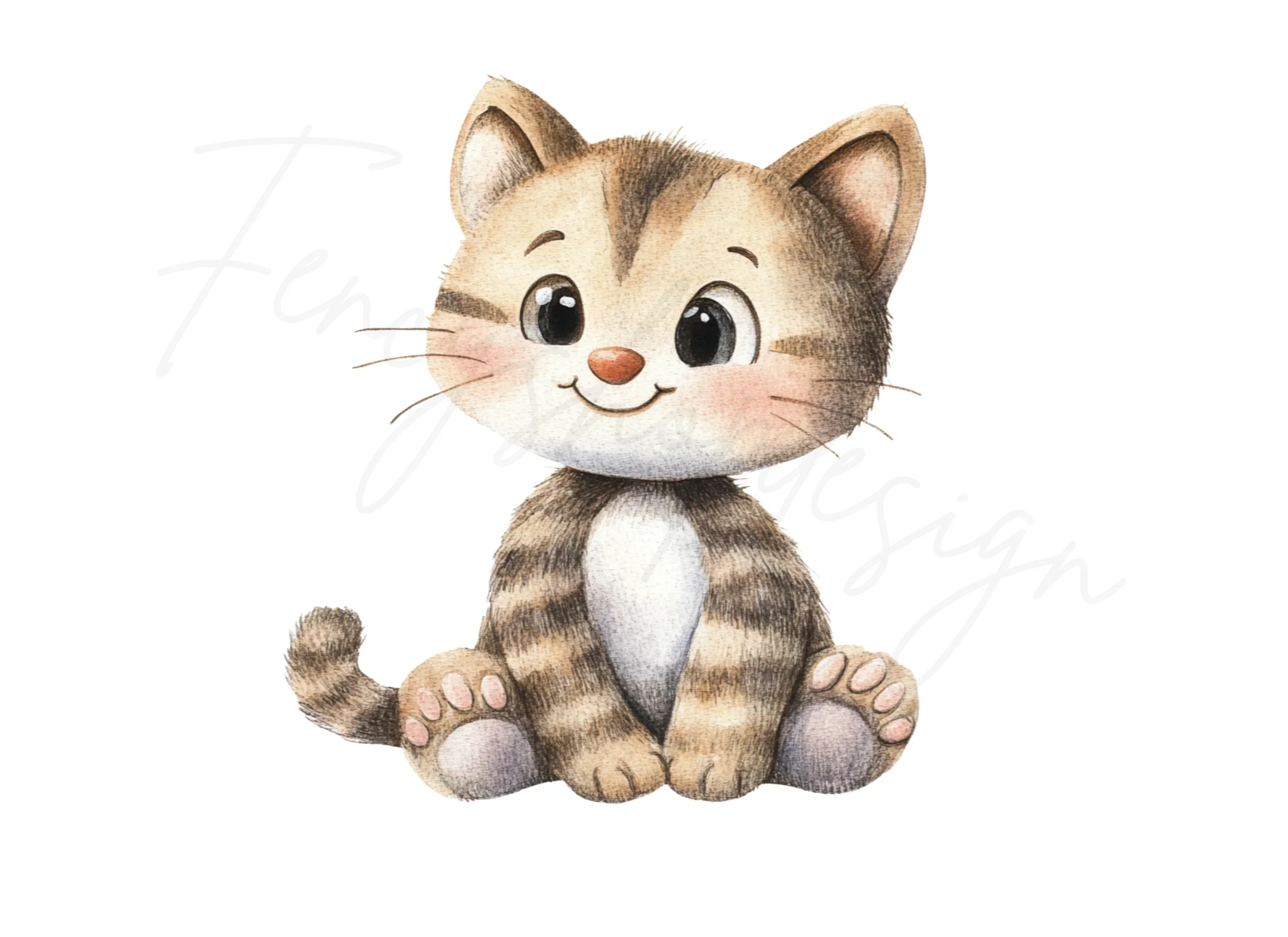 Adorable Striped Kitten Clipart Bundle - Image 3