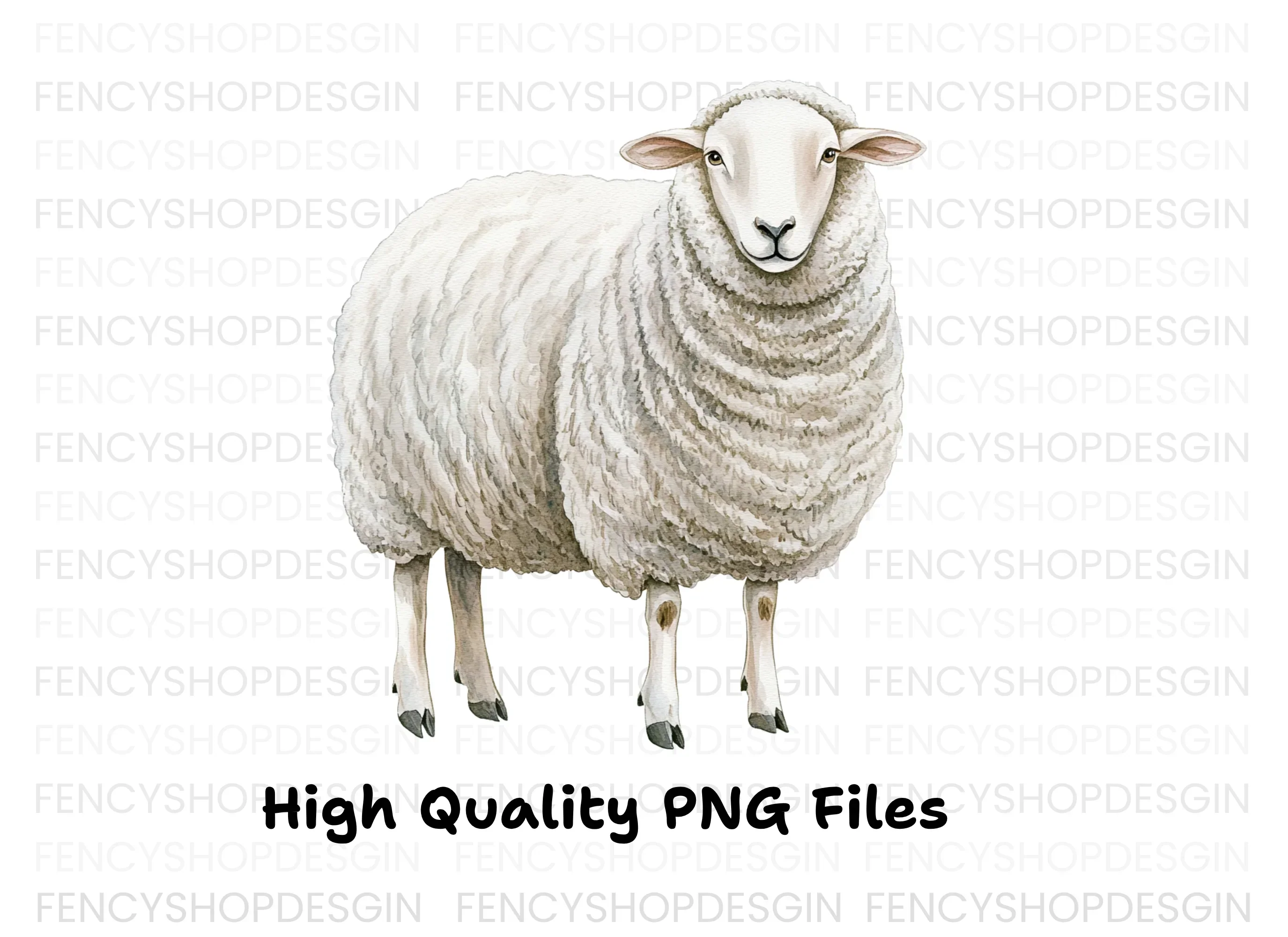 Adorable White Sheep Clipart Bundle - Image 2