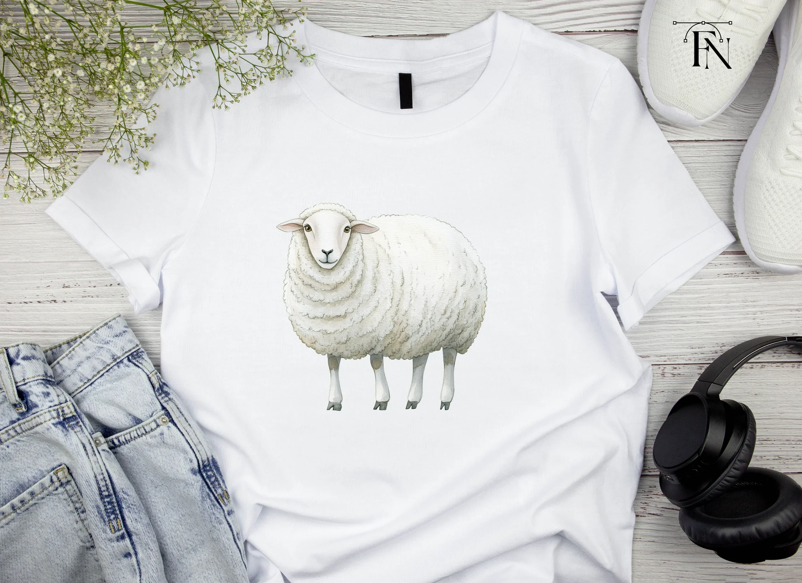 Adorable White Sheep Clipart Bundle - Image 5