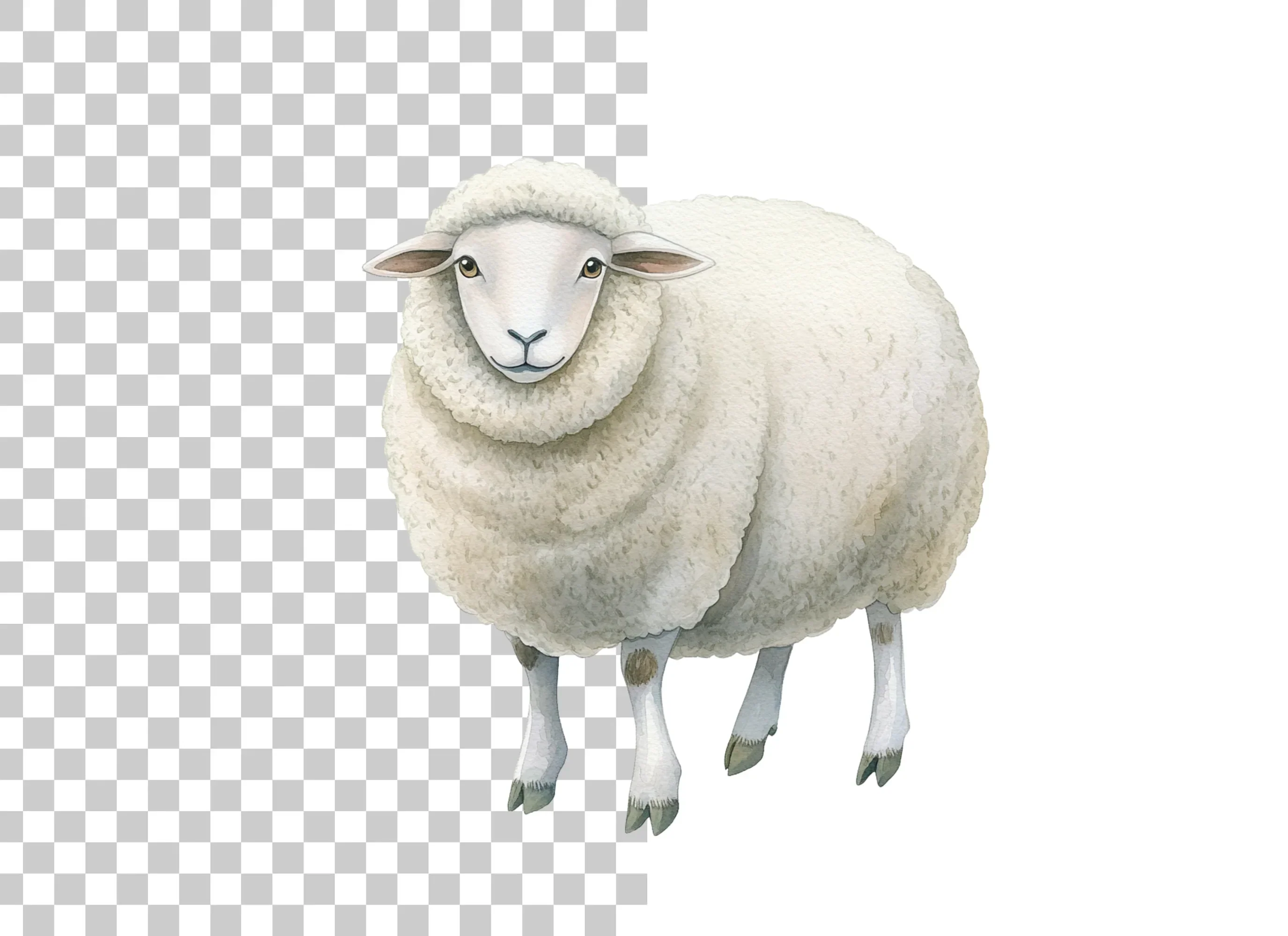 Adorable White Sheep Clipart Bundle - Image 6
