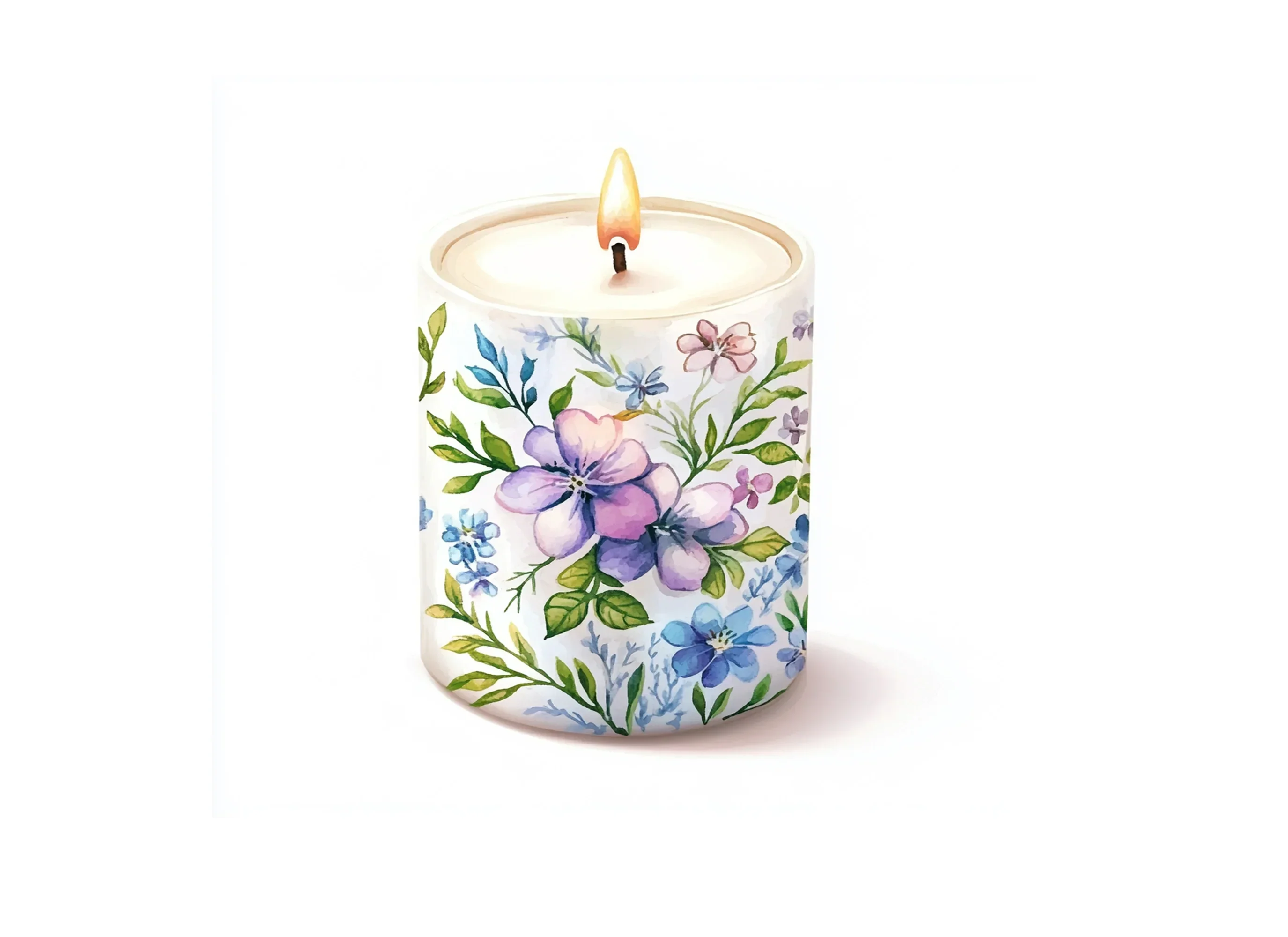 Aesthetic Floral Scented Candles Clipart Bundle - Image 2
