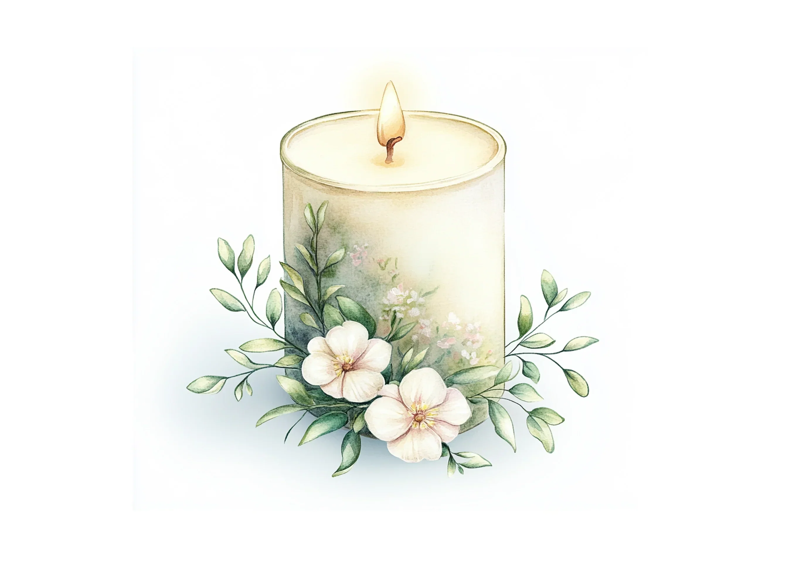 Aesthetic Floral Scented Candles Clipart Bundle - Image 3