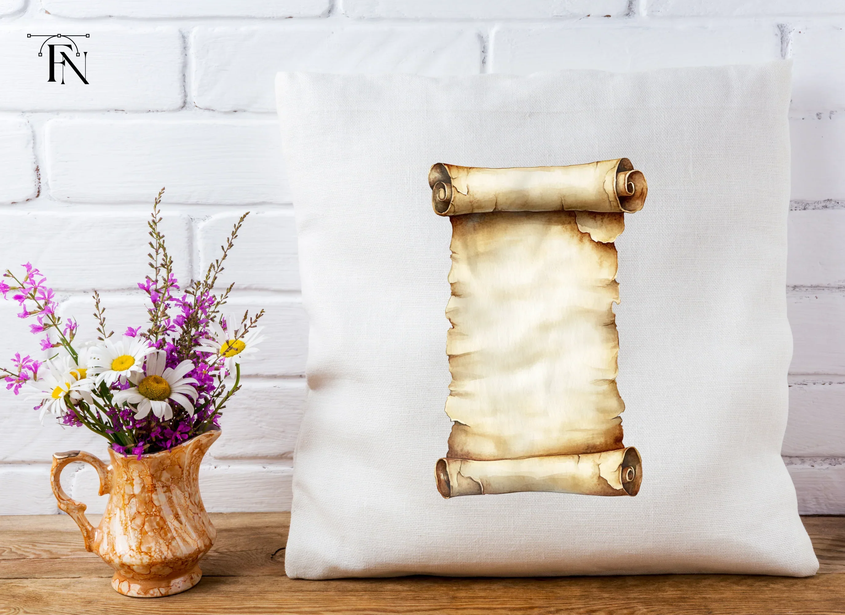 Aged Scroll Unfurled Parchment Clipart Bundle - Image 5