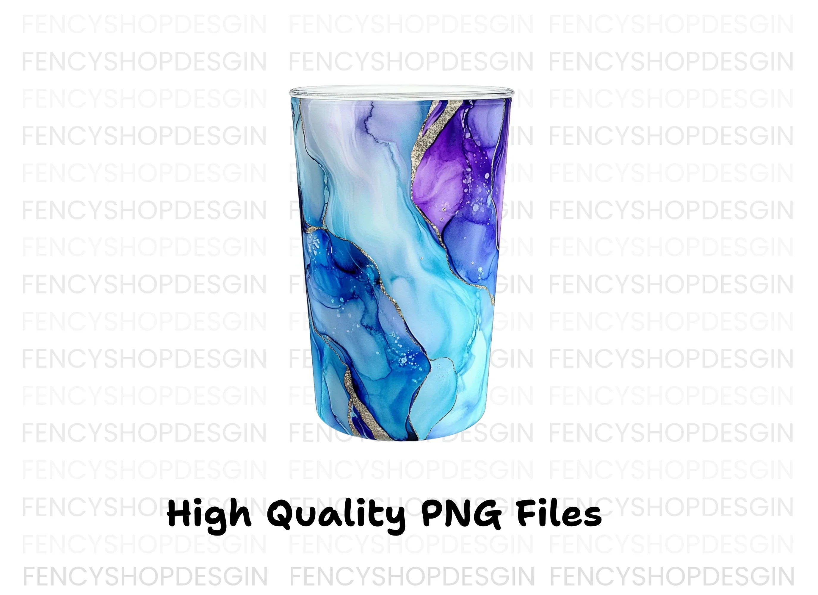 Alcohol Ink Tumbler Clipart Bundle - Image 3