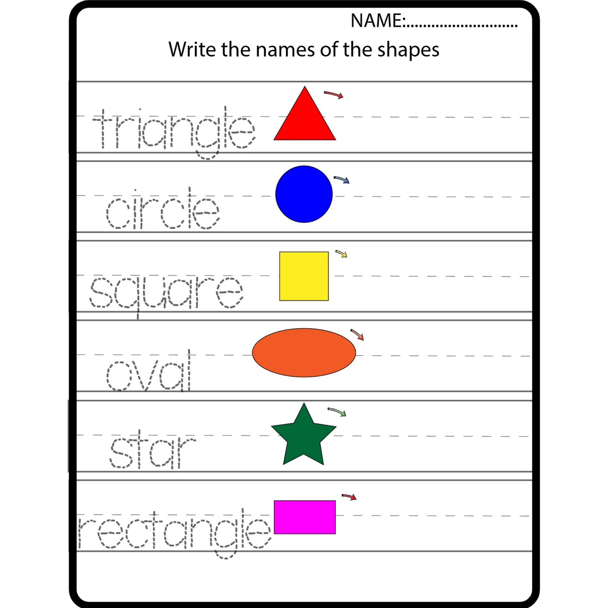 All About Shapes Worksheets