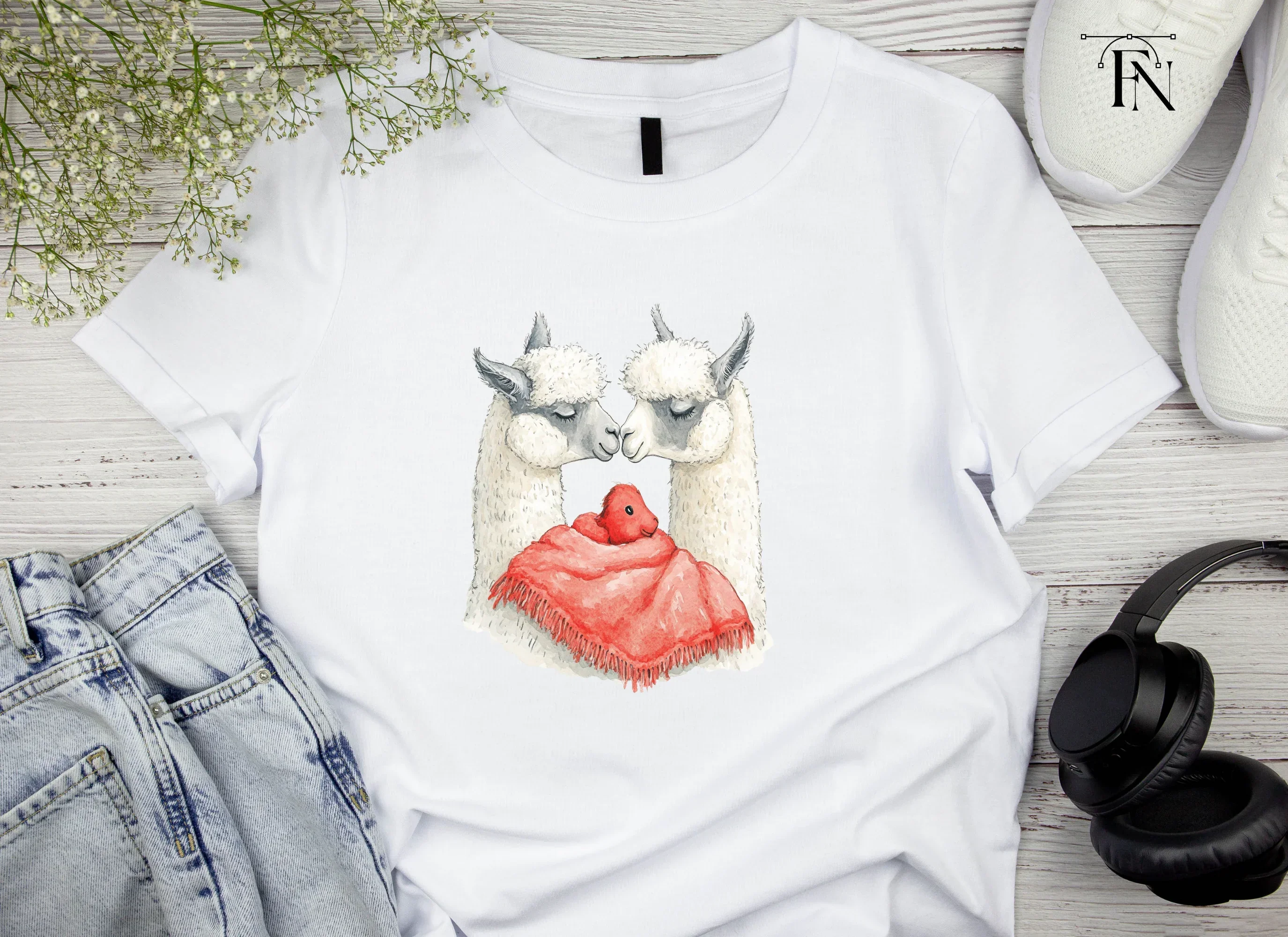 Alpaca Family with Baby Clipart Bundle - Image 4
