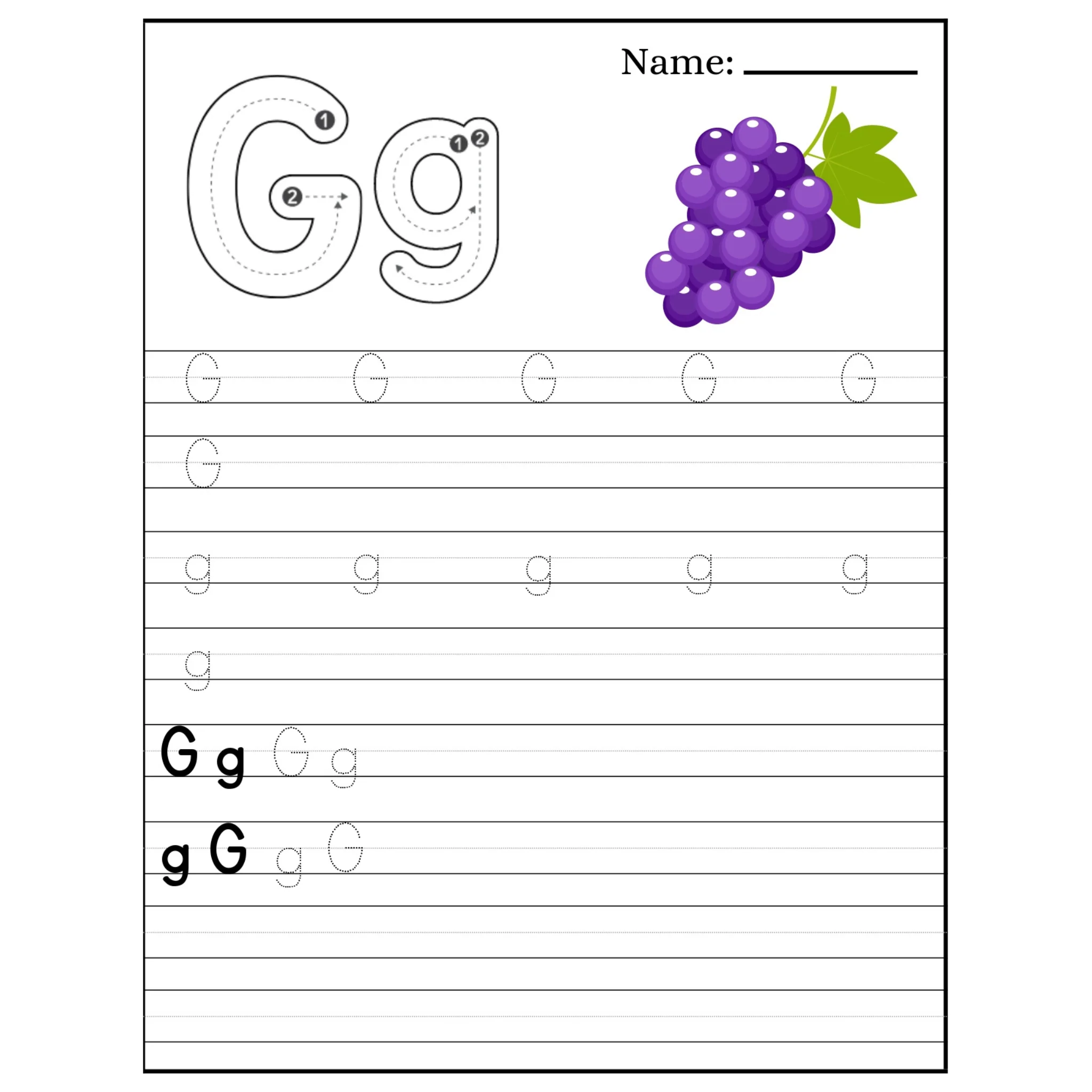 Alphabet Handwriting Tracing Practice Worksheets - Image 2